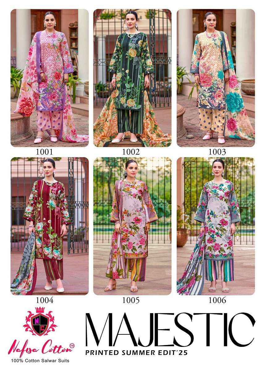 Nafisa Cotton Majestic Cotton Dress Material (6 Pc Catalog)