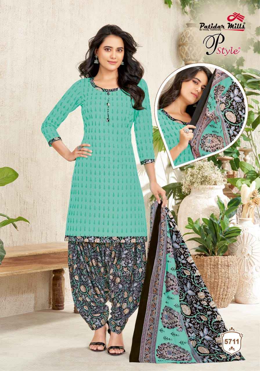 Patidar Mills P Style Vol-57 Cotton Dress Material (16 pcs Catalogue)