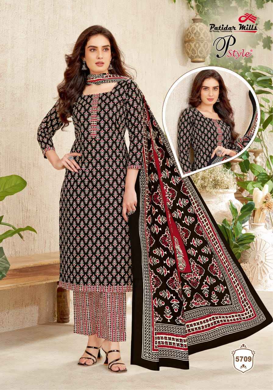 Patidar Mills P Style Vol-57 Cotton Dress Material (16 pcs Catalogue)