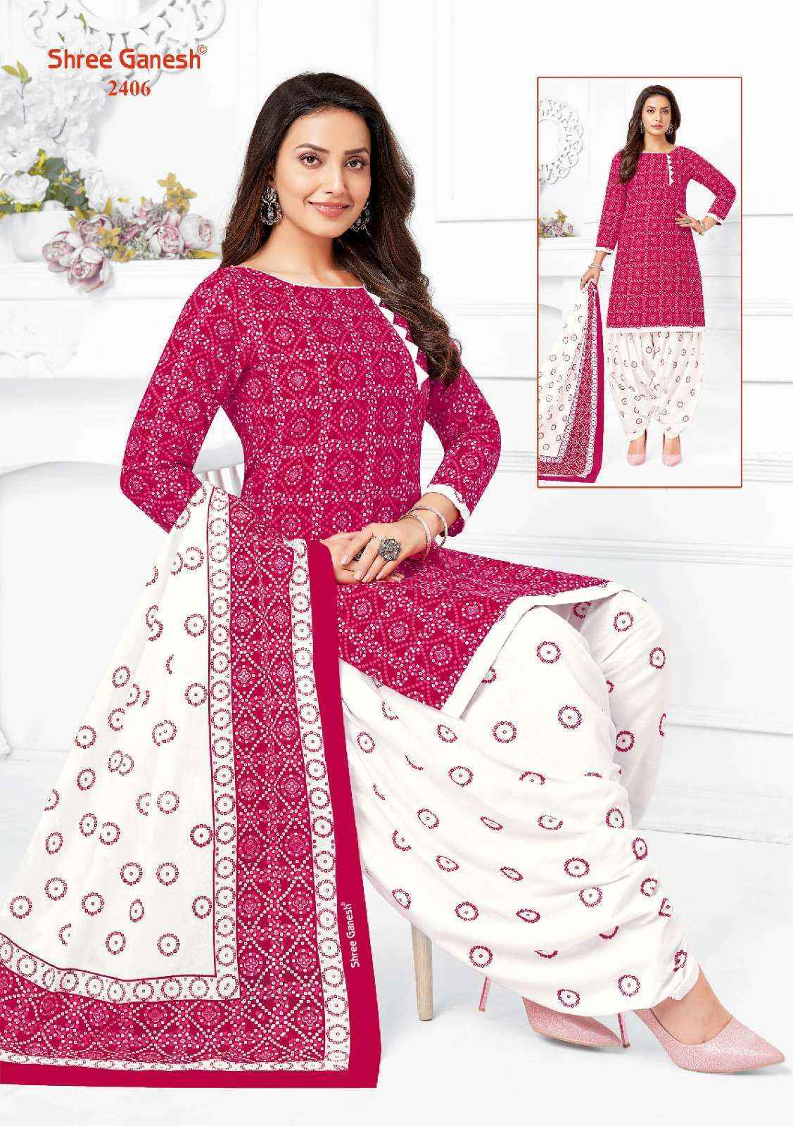 Shree Ganesh Bandhani Vol-4 Cotton Dress Material (15 pcs Catalogue)