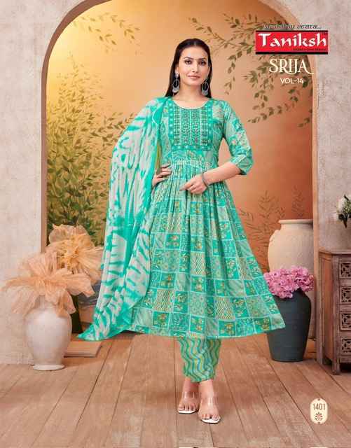 Taniksh Srija Vol-14 Rayon Readymade Suit (8 pcs Catalogue)