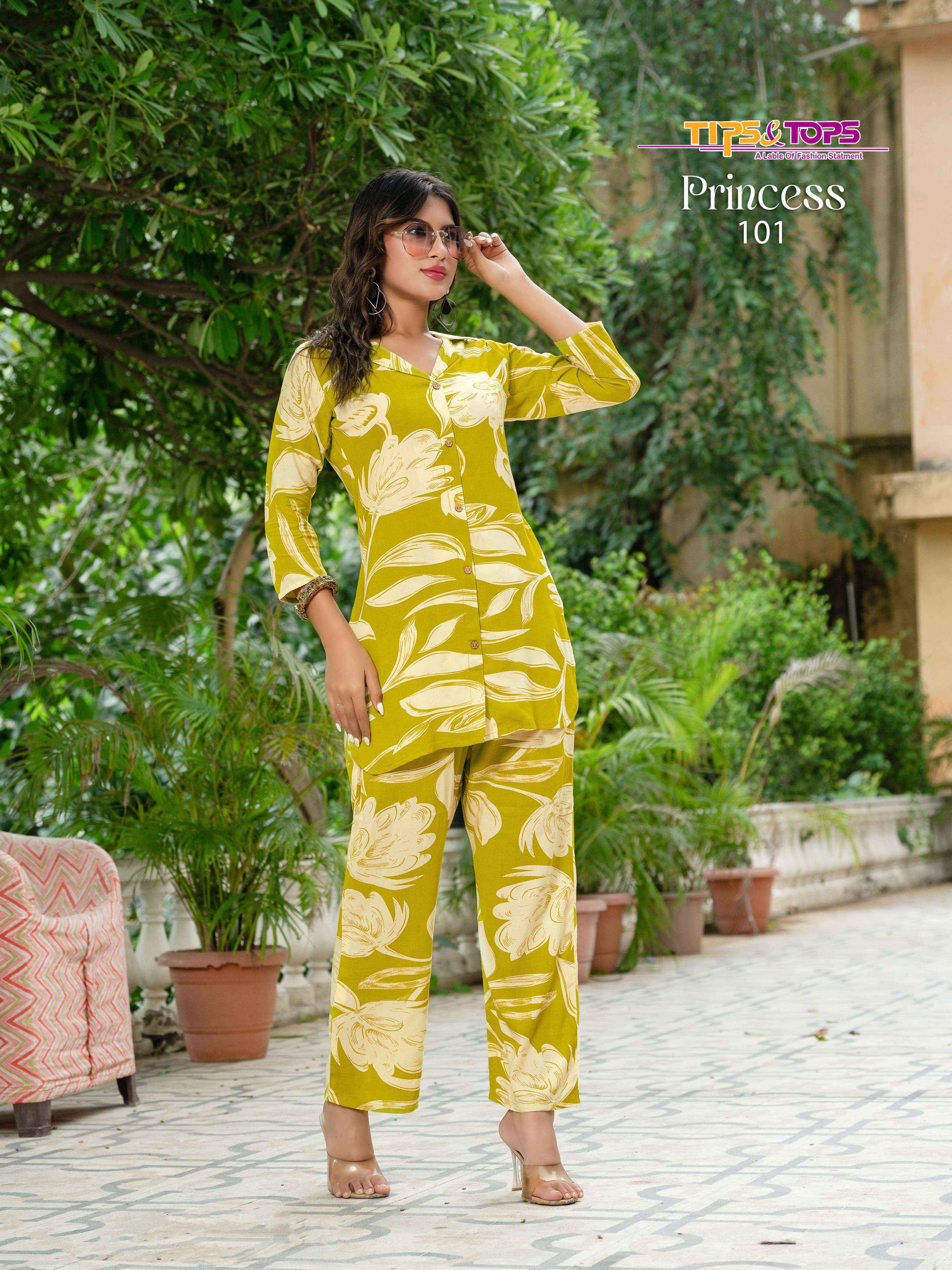 Tips & Tops Princess Rayon Co Ord Set (6 Pc Catalogue)