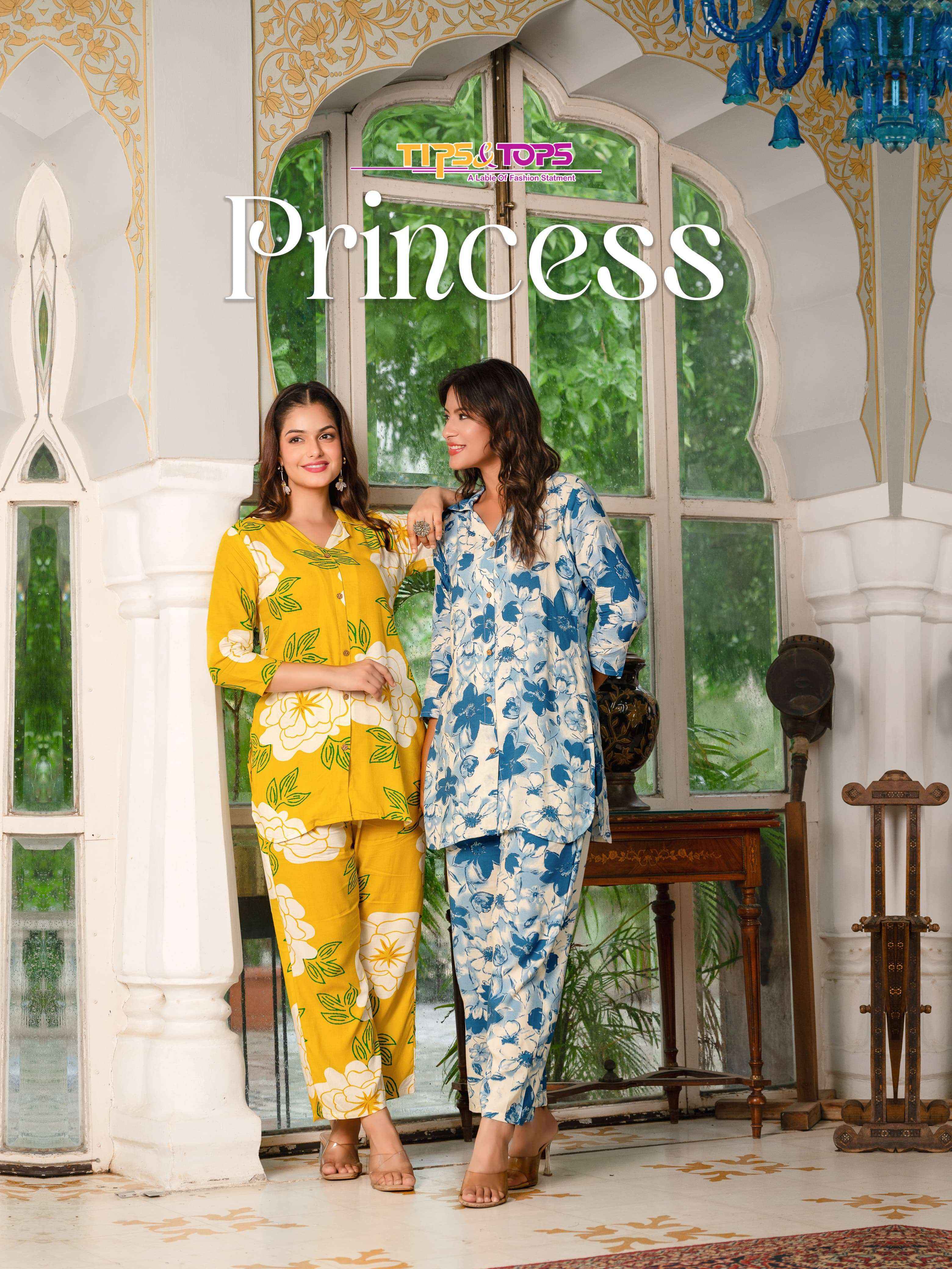 Tips & Tops Princess Rayon Co Ord Set (6 Pc Catalogue)