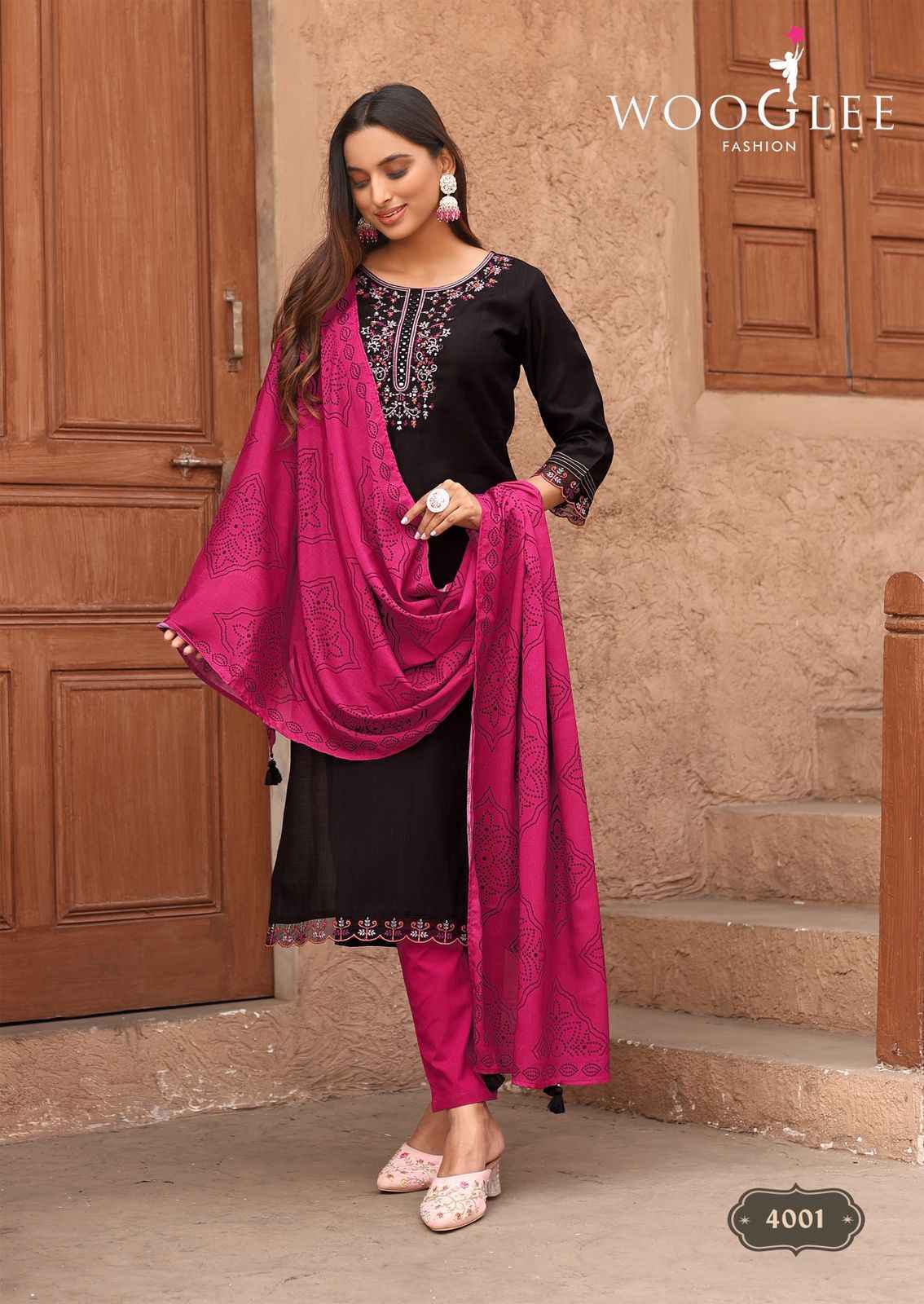 Wooglee Sagaai Vol-2 Viscouse Readymade Suit (6 pcs Catalogue)