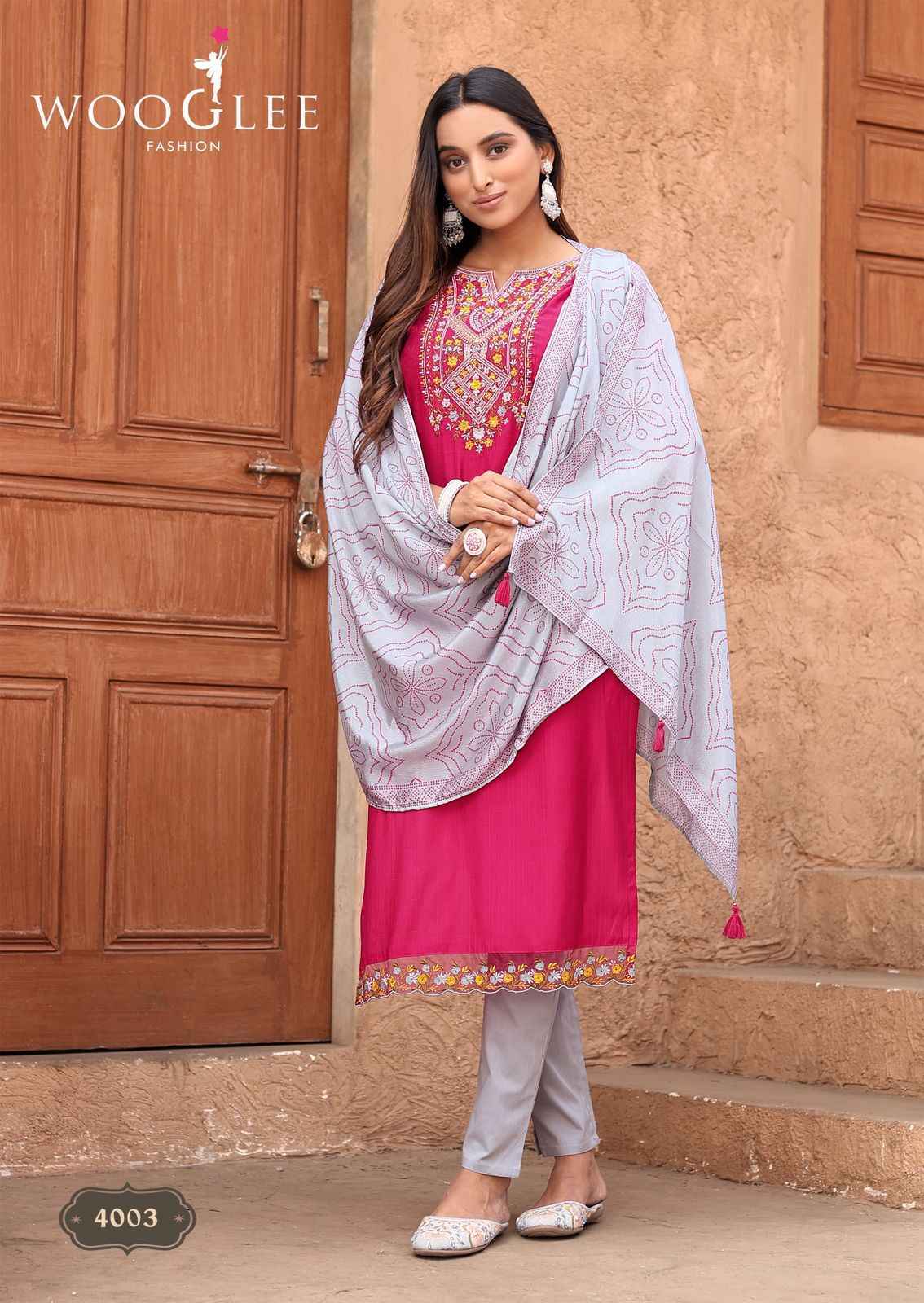 Wooglee Sagaai Vol-2 Viscouse Readymade Suit (6 pcs Catalogue)