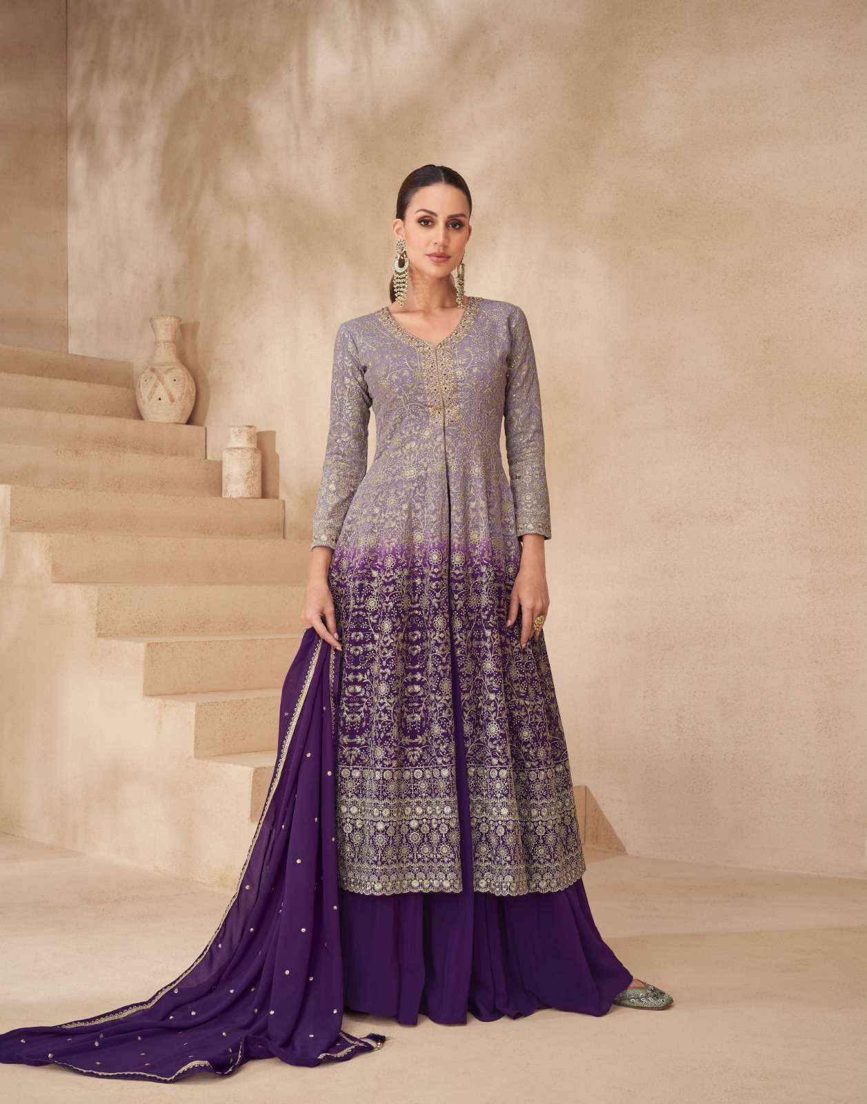 Aashirwad Creation Gulnaaz Readymade Georgette Dress (4 pcs Catalogue)