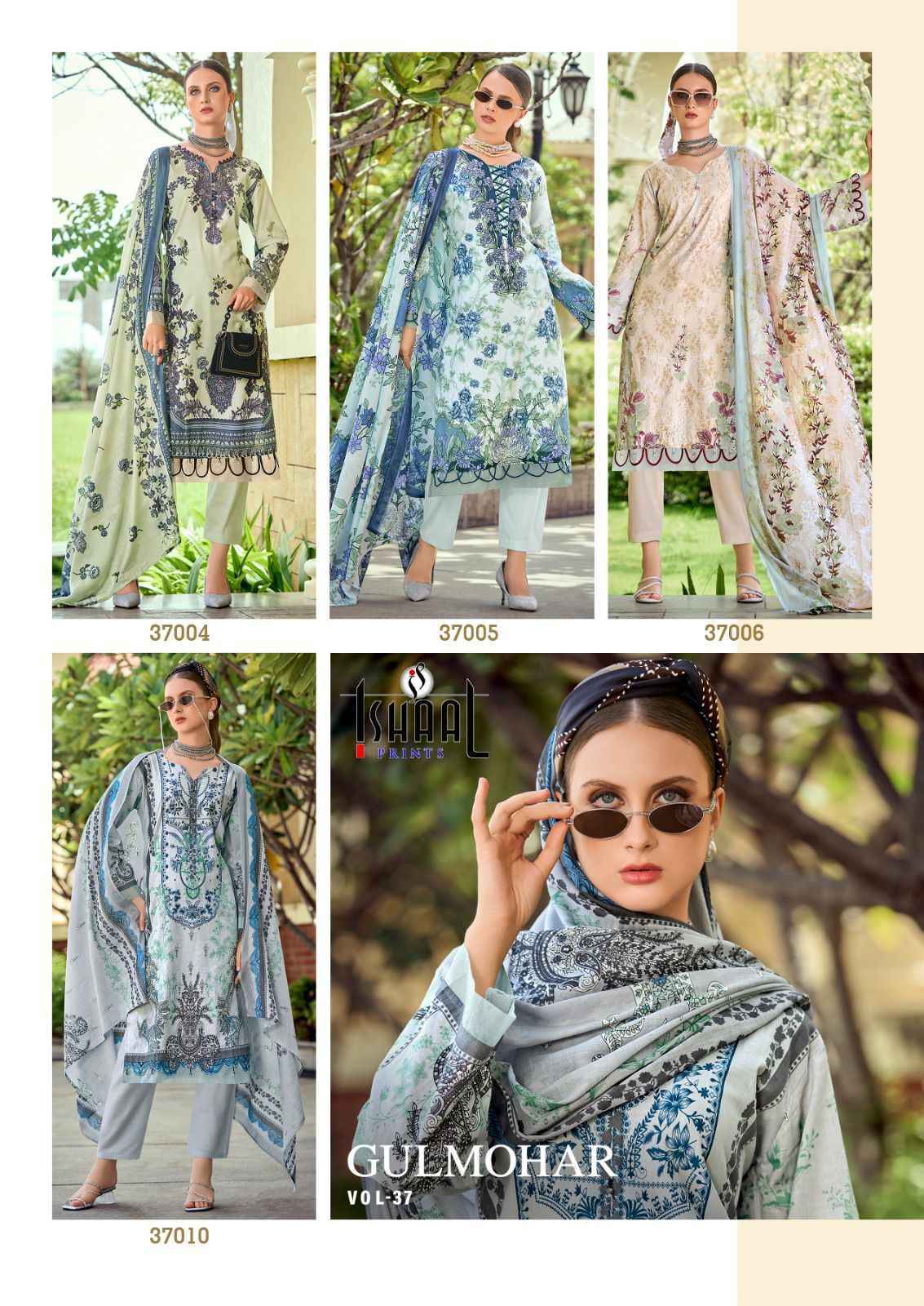 Ishaal Prints Gulmohar Vol-37 Lawn Dress Material (10 Pc Catalouge)