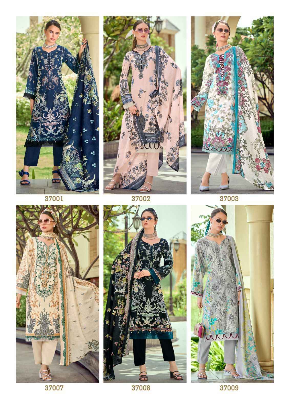 Ishaal Prints Gulmohar Vol-37 Lawn Dress Material (10 Pc Catalouge)
