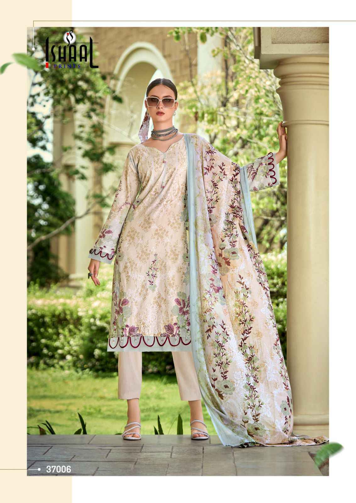 Ishaal Prints Gulmohar Vol-37 Lawn Dress Material (10 Pc Catalouge)