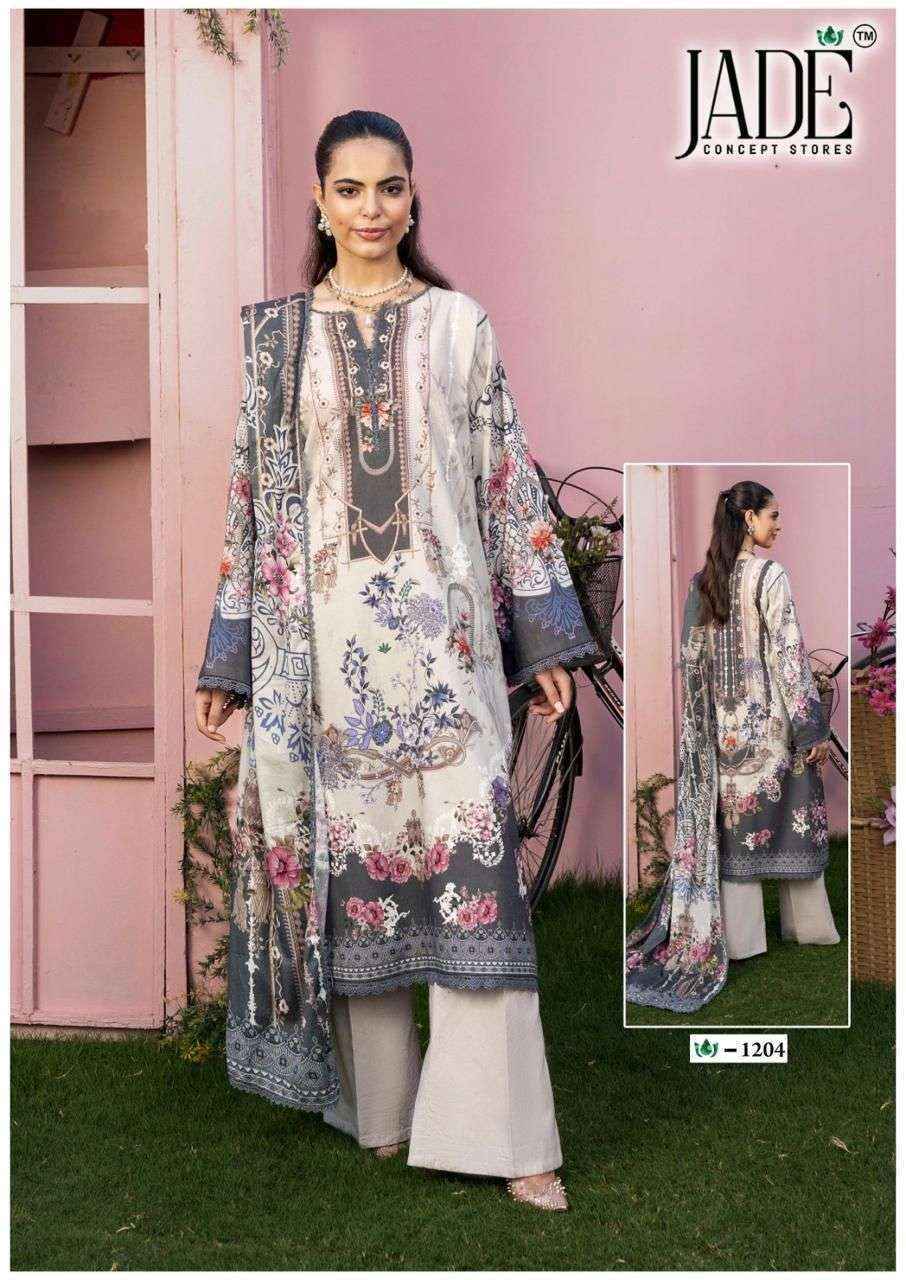 Jade Crimson Vol-12 Lawn Cotton Dress Material (6 pc Cataloge)
