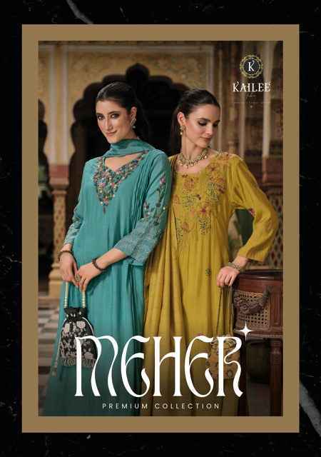 Kailee Fashion Meher Chanderi Readymade Suit (4 pcs Catalogue)