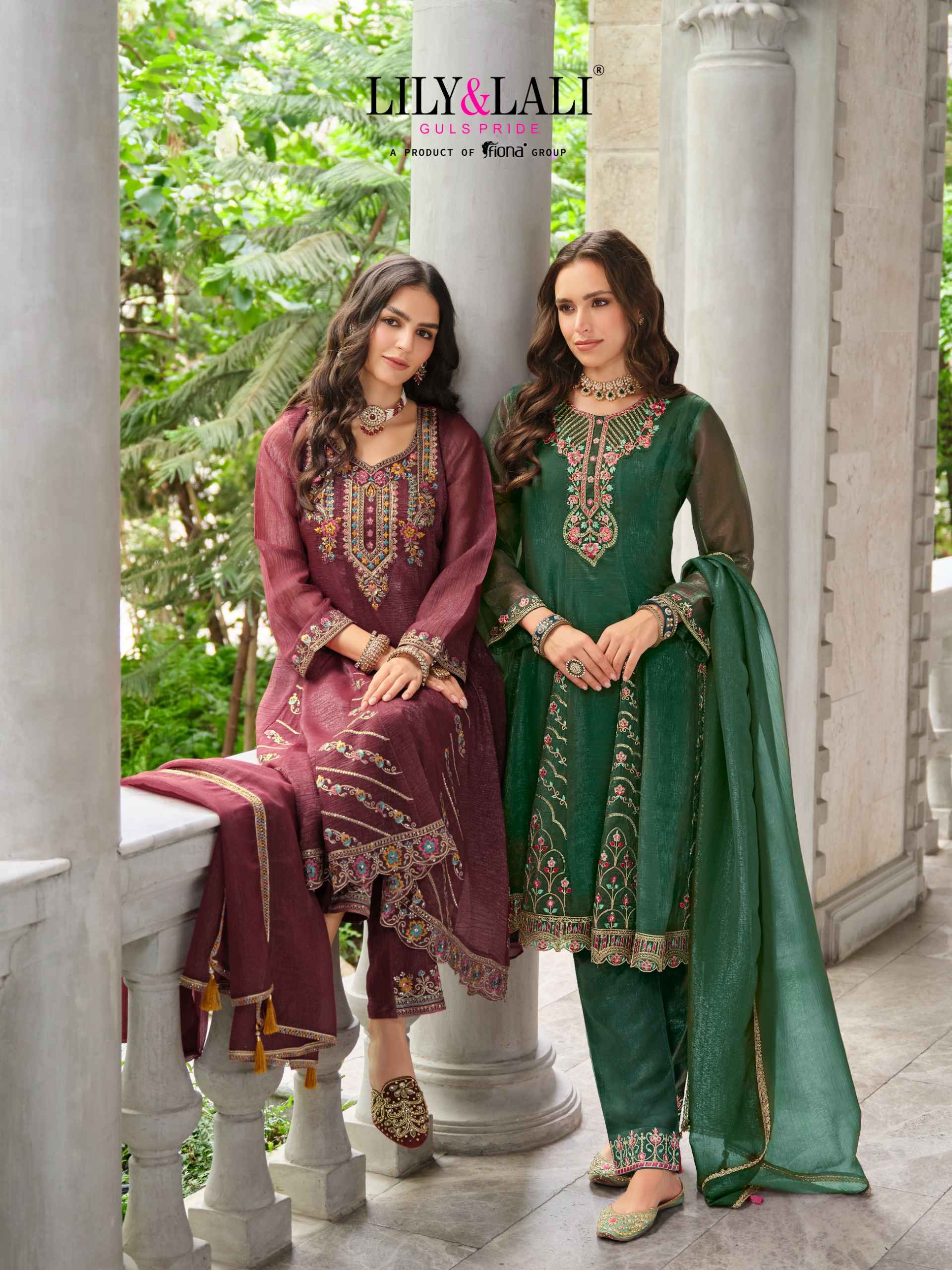 Lily & Lali Aasma Readymade Fancy Silk Dress (4 pcs Catalogue)