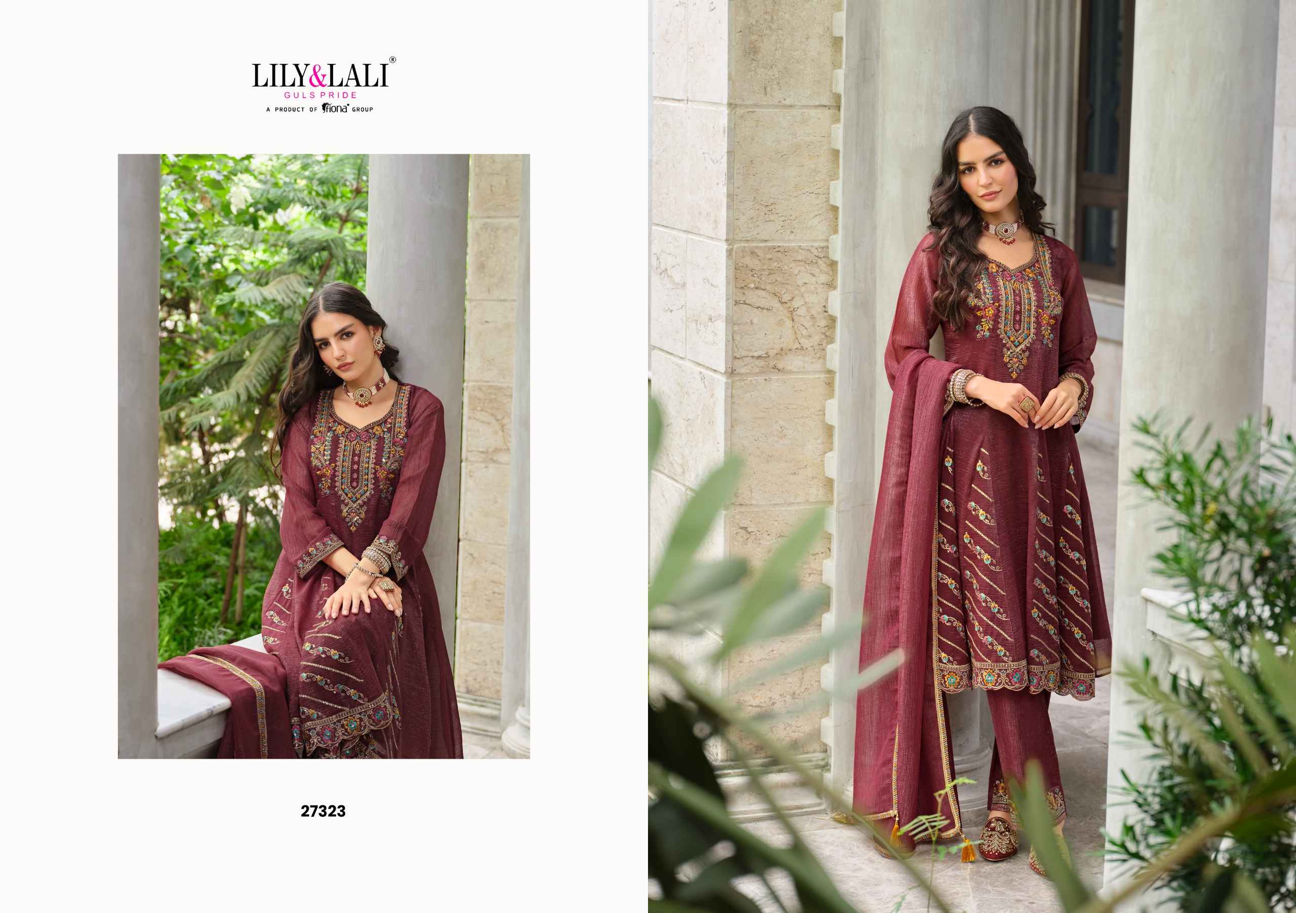 Lily & Lali Aasma Readymade Fancy Silk Dress (4 pcs Catalogue)