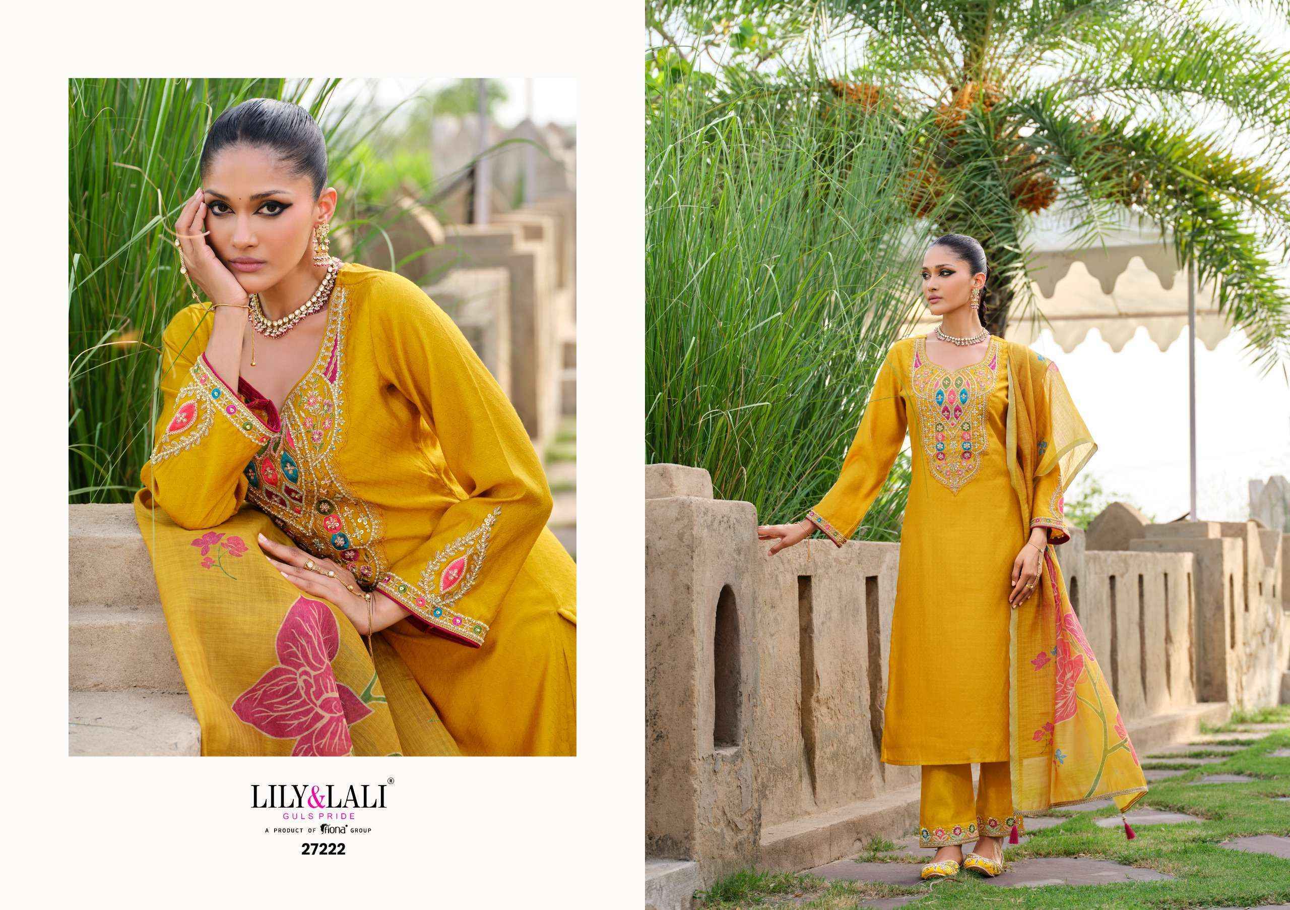 Lily & Lali Deepika Readymade Silk Dress (4 pcs Catalogue)
