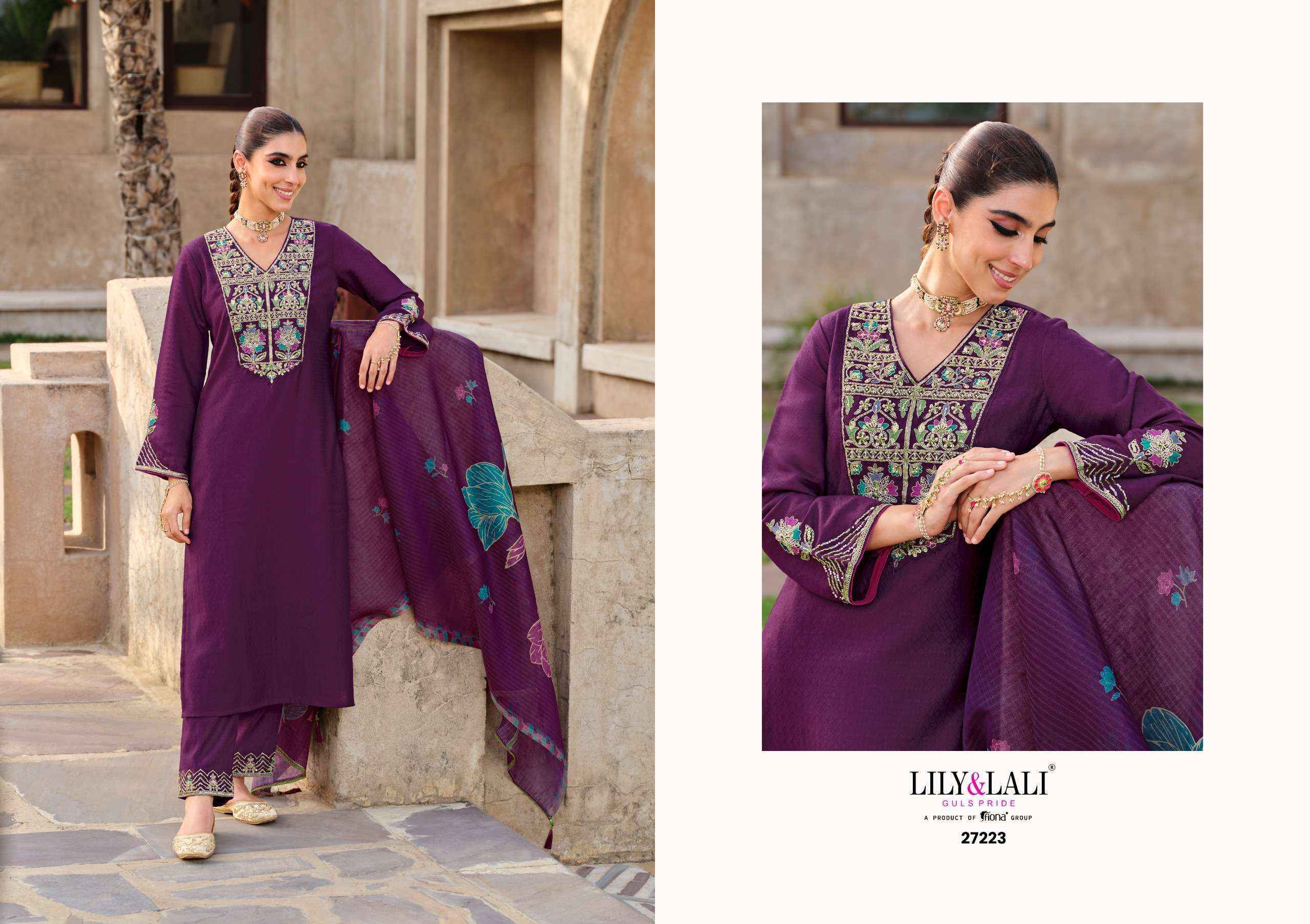 Lily & Lali Deepika Readymade Silk Dress (4 pcs Catalogue)