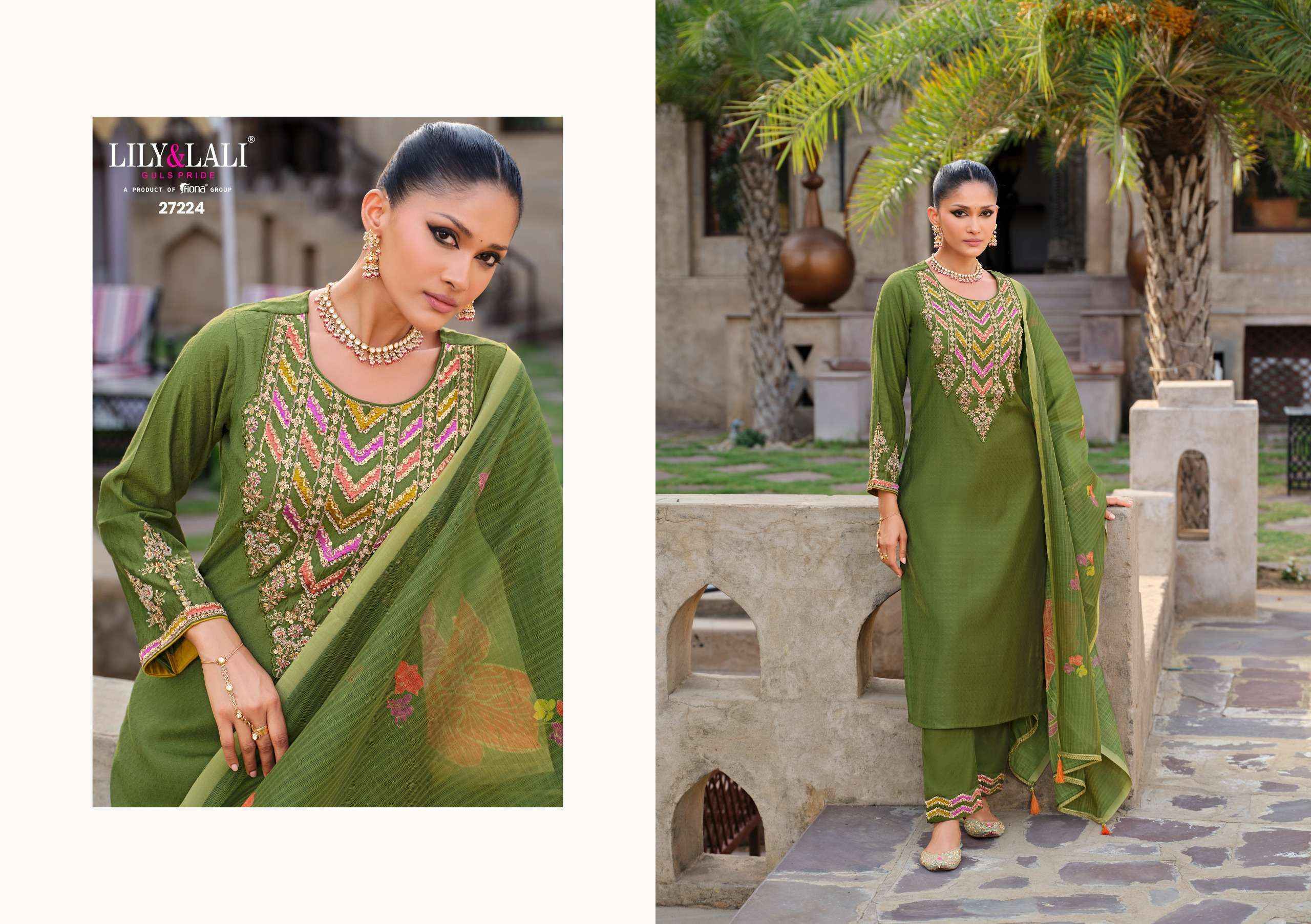 Lily & Lali Deepika Readymade Silk Dress (4 pcs Catalogue)