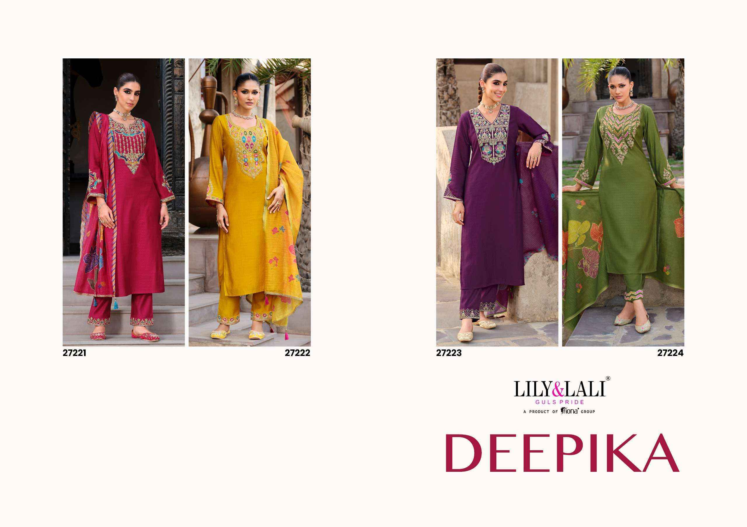 Lily & Lali Deepika Readymade Silk Dress (4 pcs Catalogue)