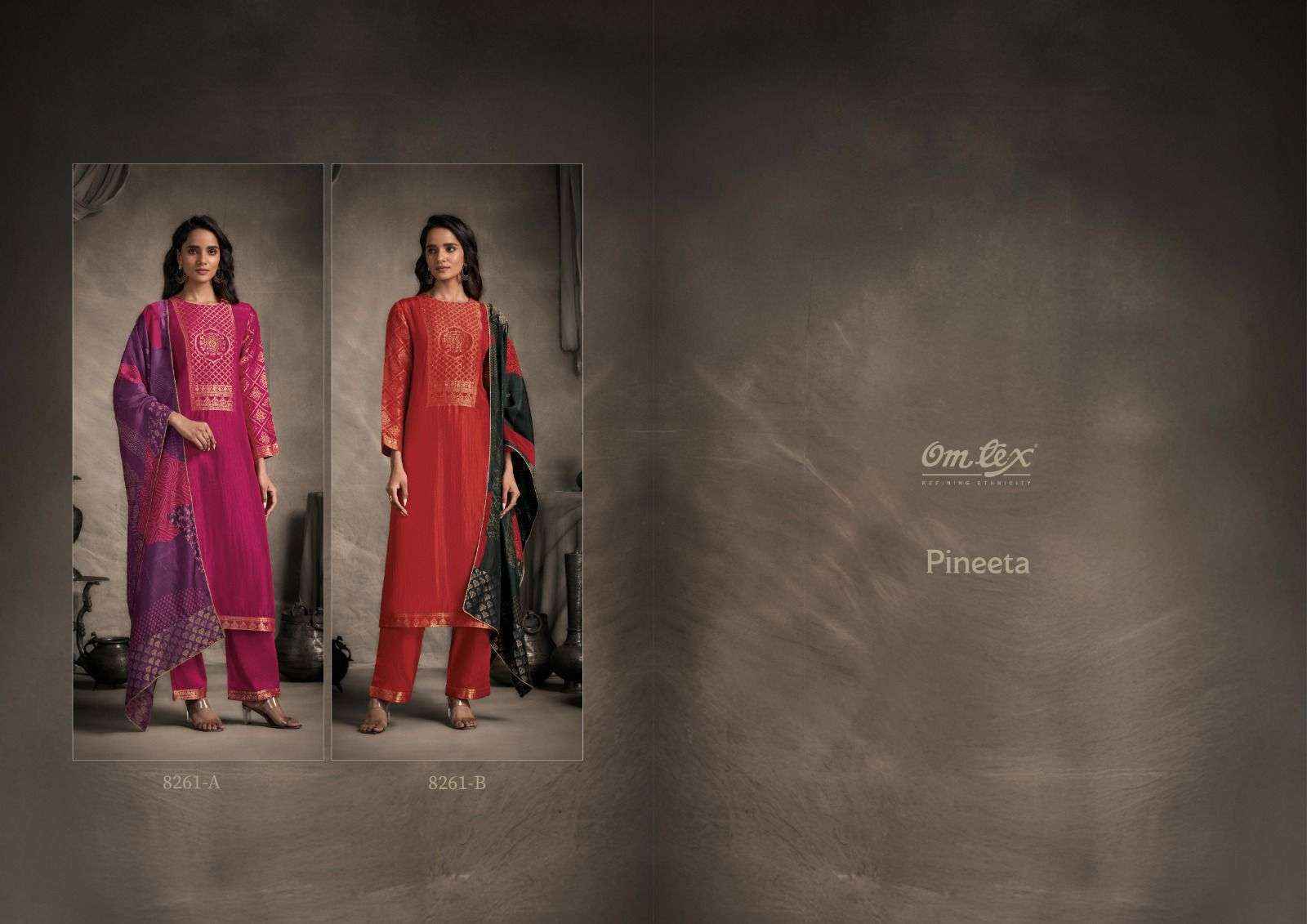 Omtex Pineeta Silk Jacquard Dress Material (2 pcs Catalogue)