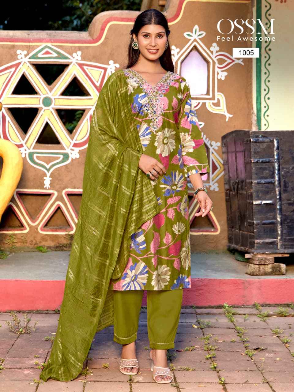 Ossm Muskan Vol-8 Chanderi Readymade Suit (6 pcs Catalogue)