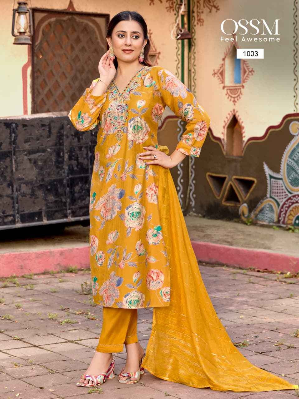 Ossm Muskan Vol-8 Chanderi Readymade Suit (6 pcs Catalogue)