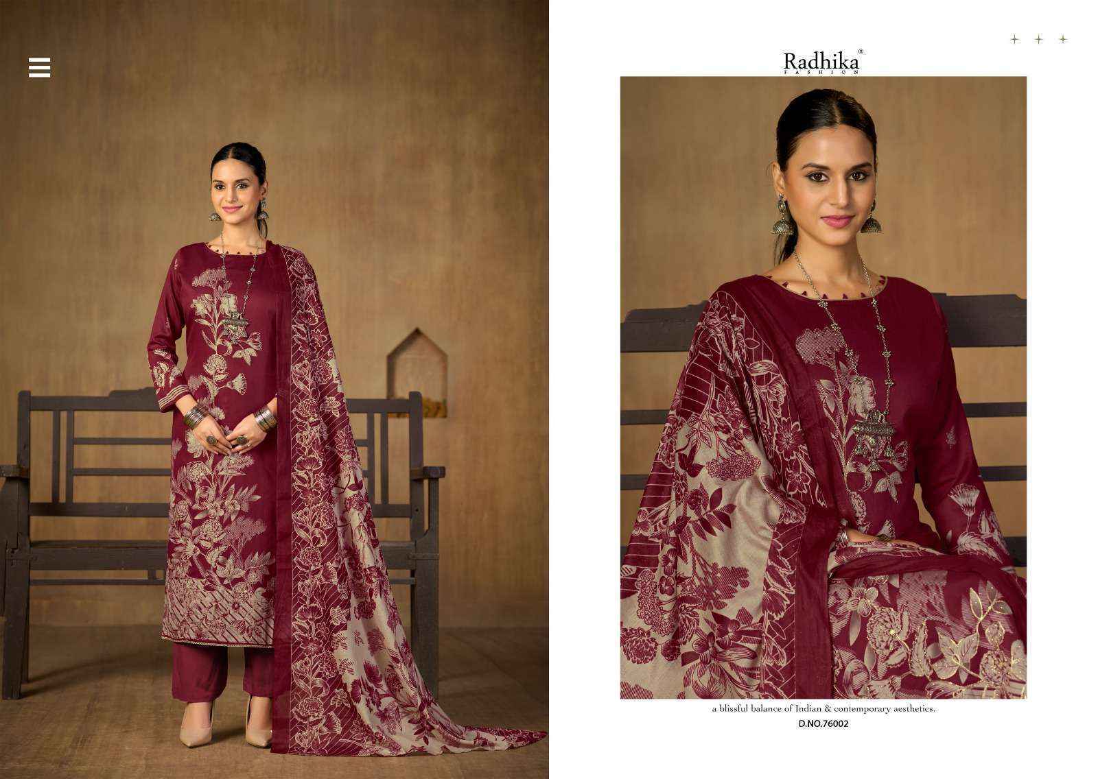 Radhika Fashion Azara Jennifer Vol-2 Jam Cotton Dress Material (4 pcs Catalogue)