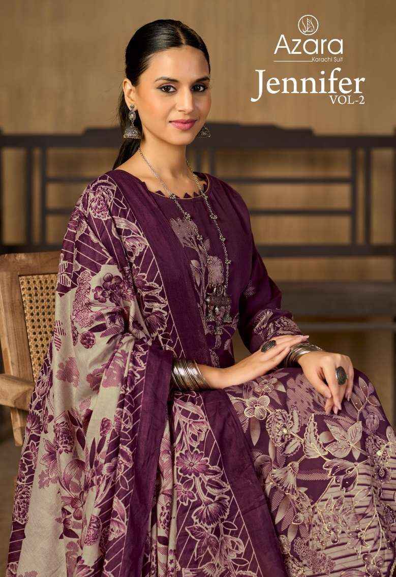 Radhika Fashion Azara Jennifer Vol-2 Jam Cotton Dress Material (4 pcs Catalogue)