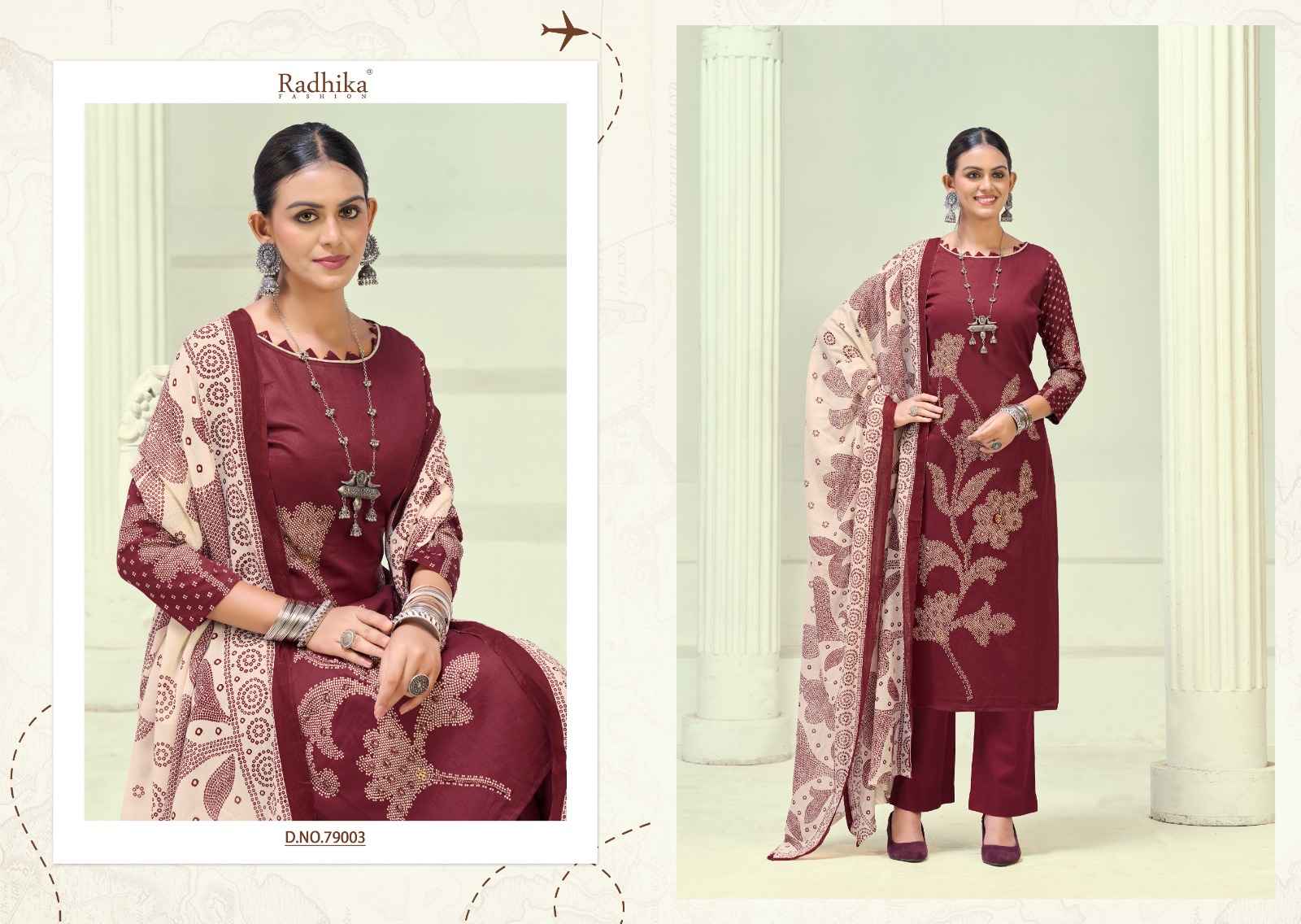 Radhika Fashion Azara Jivika Vol-5 Jam Cotton Dress Material (4 pcs Catalogue)