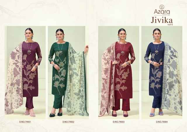 Radhika Fashion Azara Jivika Vol-5 Jam Cotton Dress Material (4 pcs Catalogue)