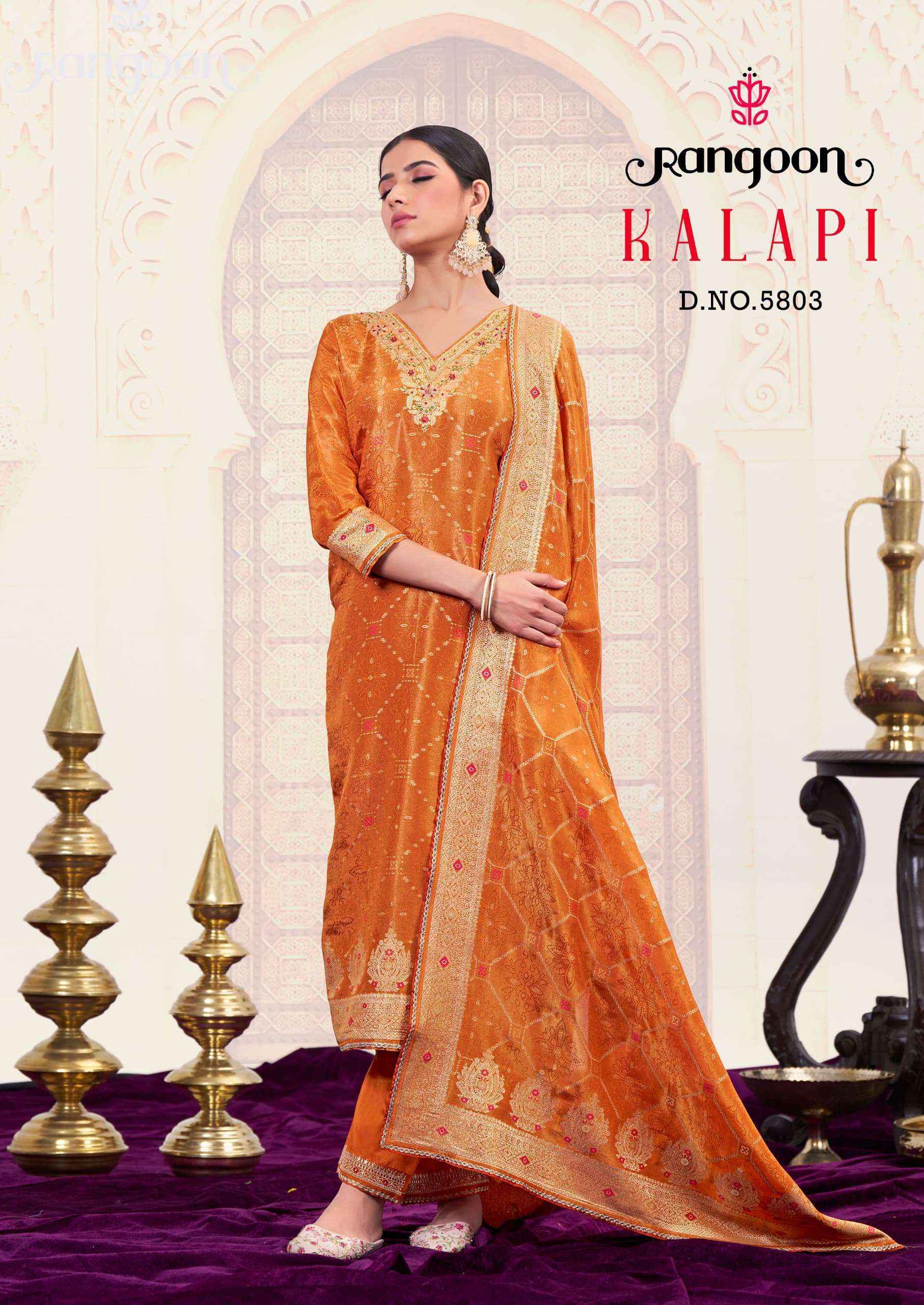 Kalapi Nx Rangoon Kalapi Jacquard Readymade Suit Wholesale Online Mumbai Surat