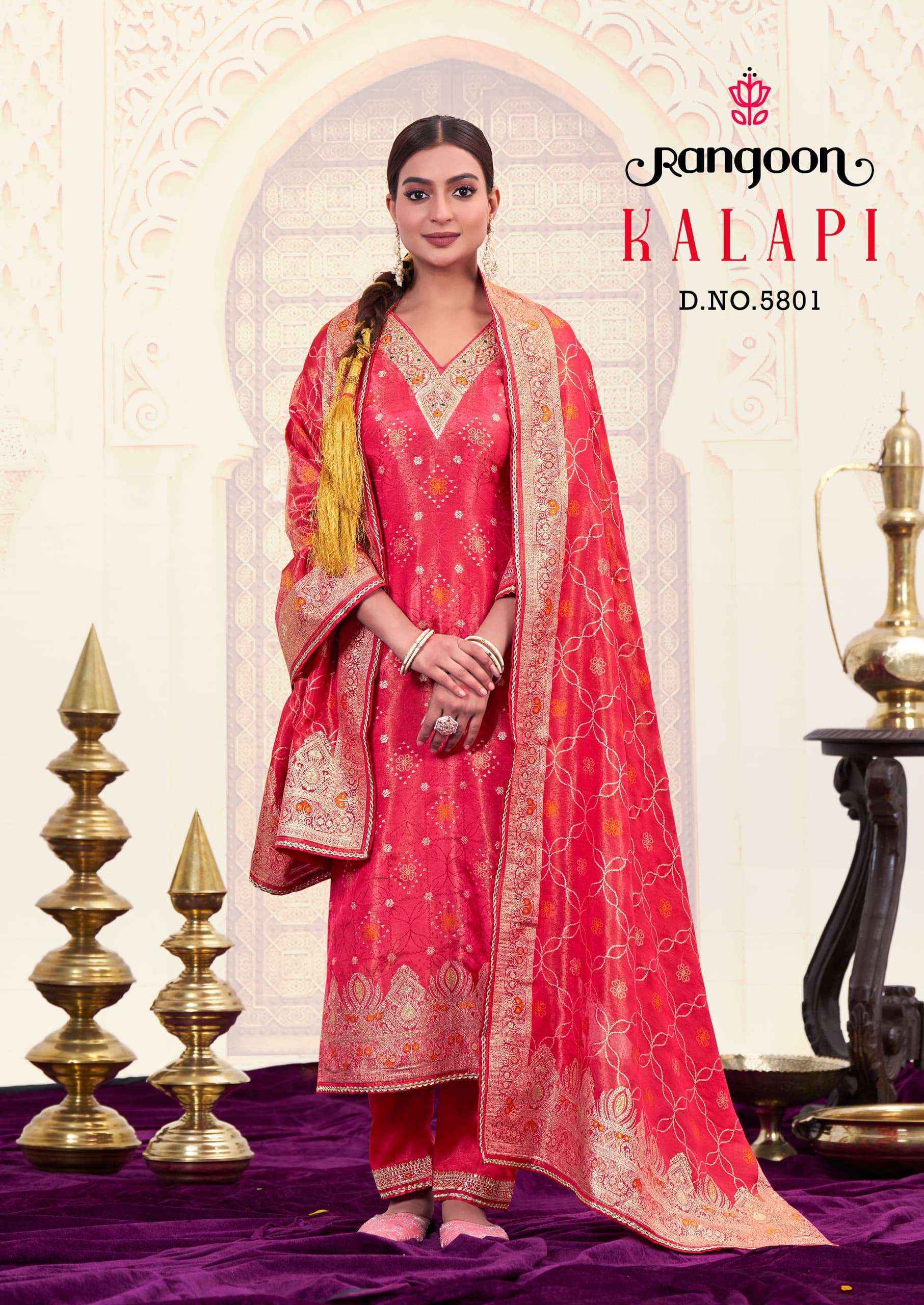 Kalapi Nx Rangoon Kalapi Jacquard Readymade Suit Wholesale Online Mumbai Surat