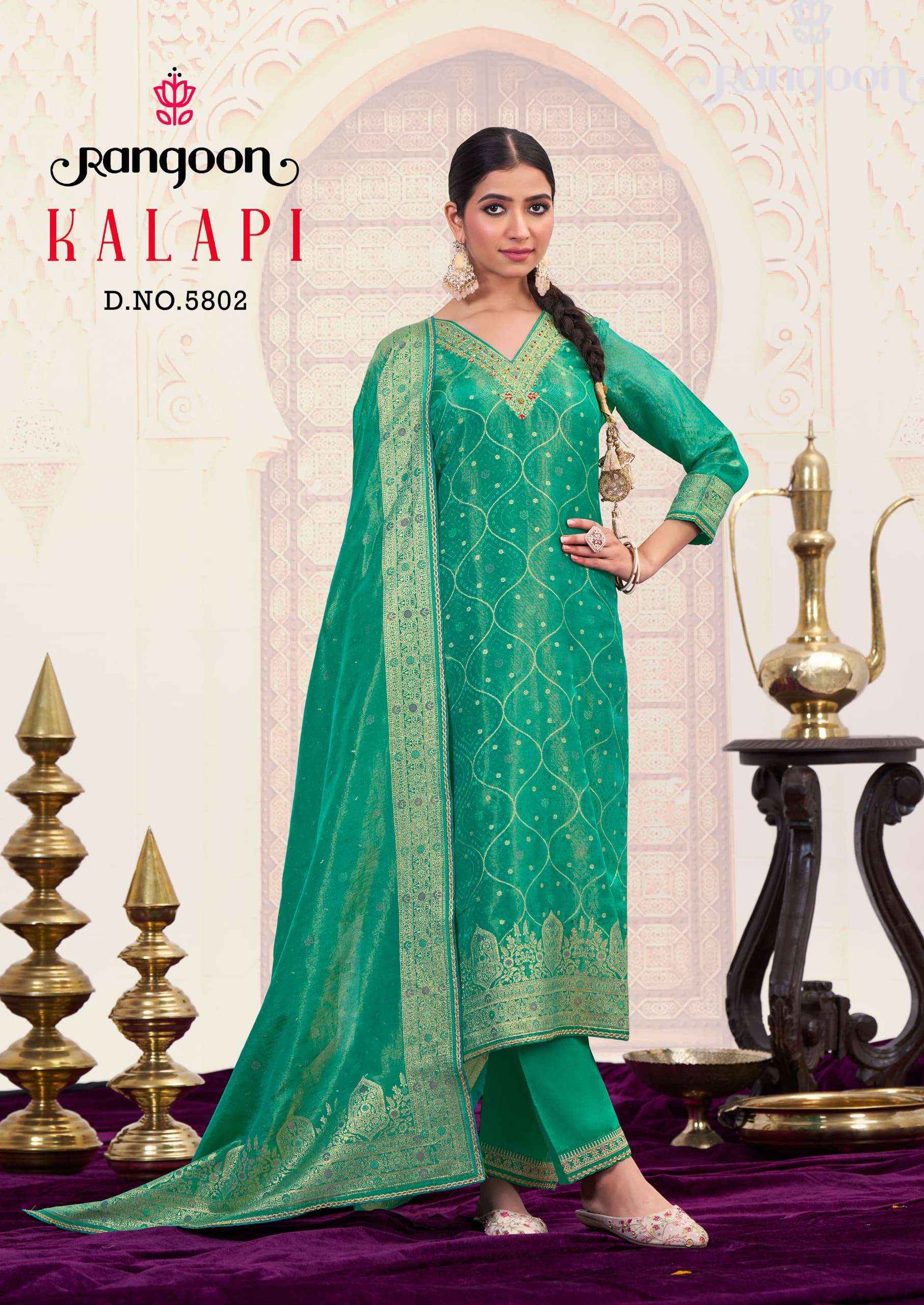 Kalapi Nx Rangoon Kalapi Jacquard Readymade Suit Wholesale Online Mumbai Surat