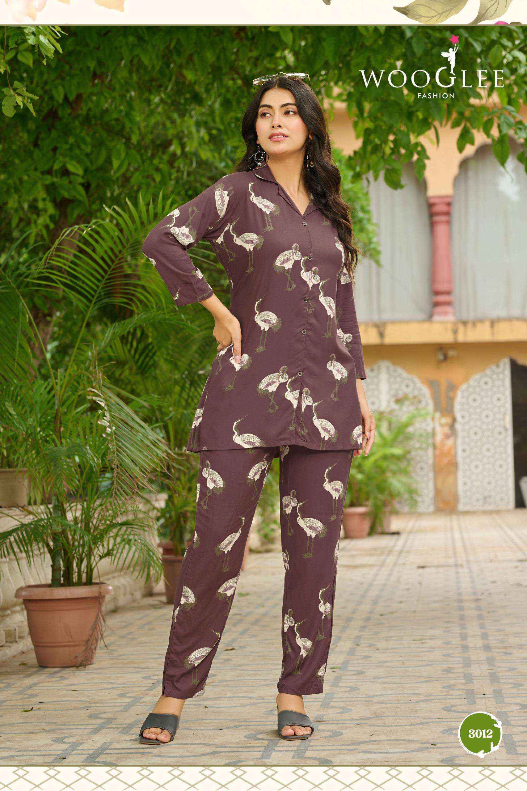 Wooglee Rolex Vol-2 Rayon Co ord Set (6 pcs Catalogue)