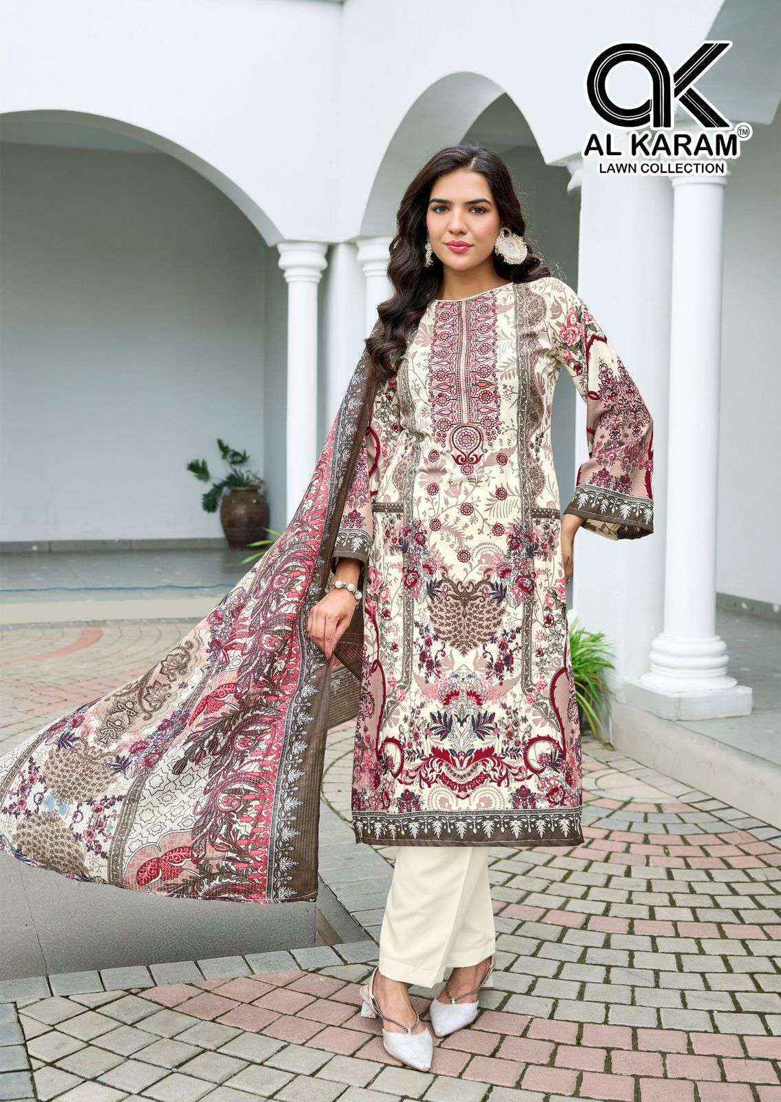 Al Karam Areeba Cotton Dress Material (6 pcs Catalogue)
