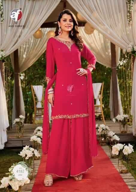 Anju Fabrics Rasm Vol-7 Chinon Readymade Dress (5 pcs Catalogue)