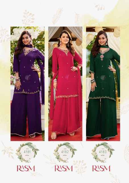Anju Fabrics Rasm Vol-7 Chinon Readymade Dress (5 pcs Catalogue)