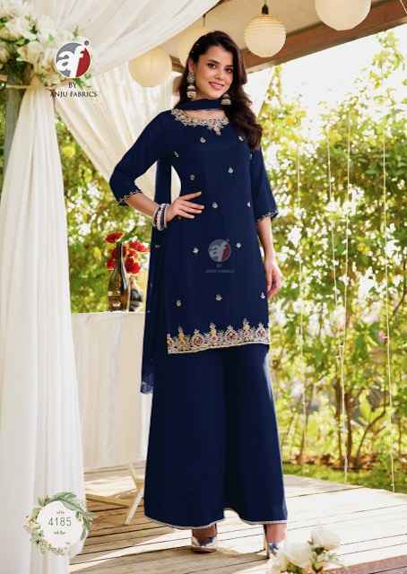 Anju Fabrics Rasm Vol-7 Chinon Readymade Dress (5 pcs Catalogue)