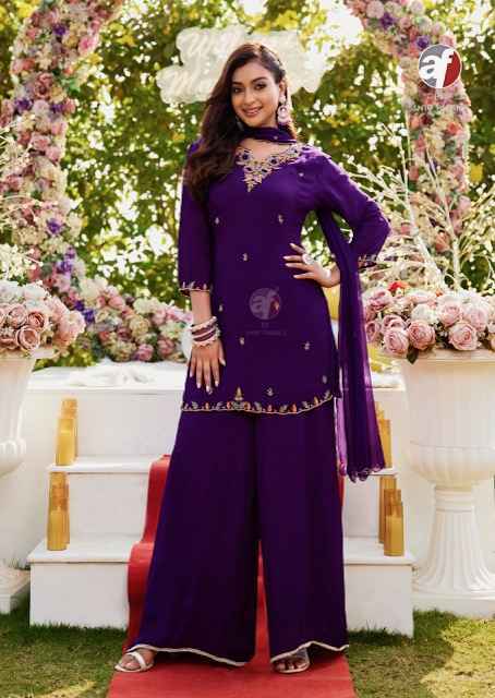 Anju Fabrics Rasm Vol-7 Chinon Readymade Dress (5 pcs Catalogue)