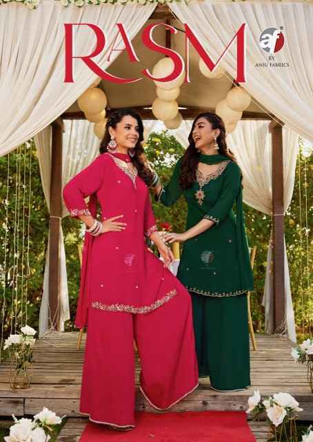 Anju Fabrics Rasm Vol-7 Chinon Readymade Dress (5 pcs Catalogue)