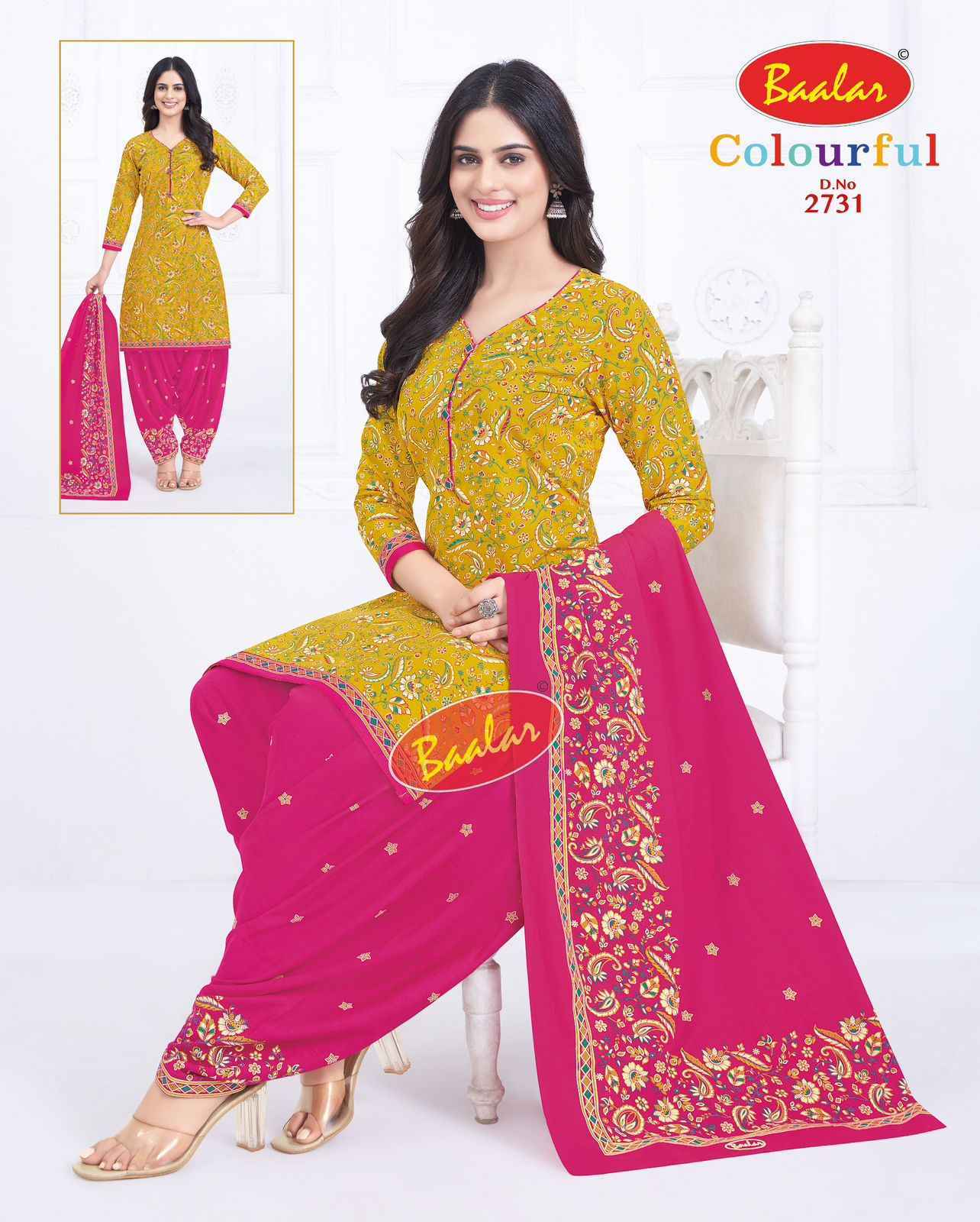 Baalar Colourful Vol-27 Cotton Dress Material (36 pcs Catalogue)