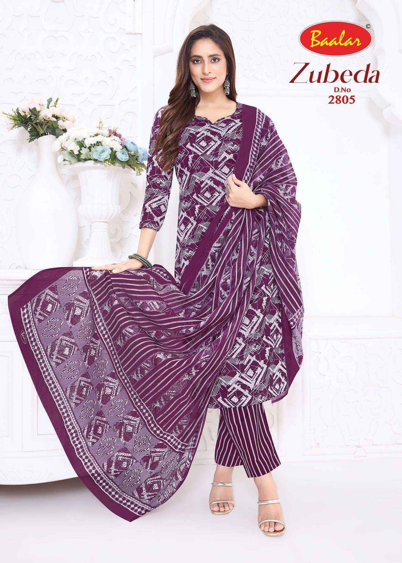 Baalar Zubeda Vol 27 Cotton Dress Material 12 pcs Catalogue