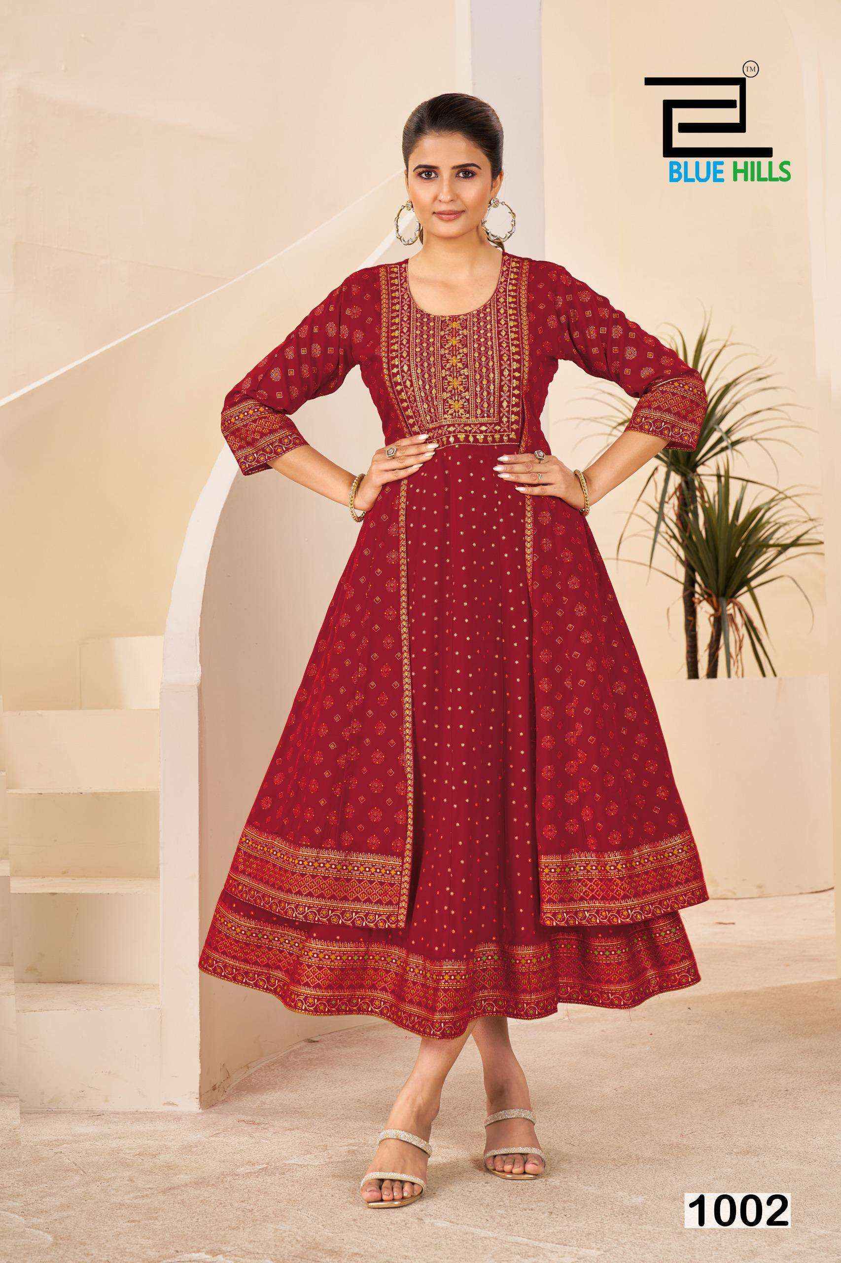 Blue Hills Diamond Rayon Gown (4 pcs Catalogue)