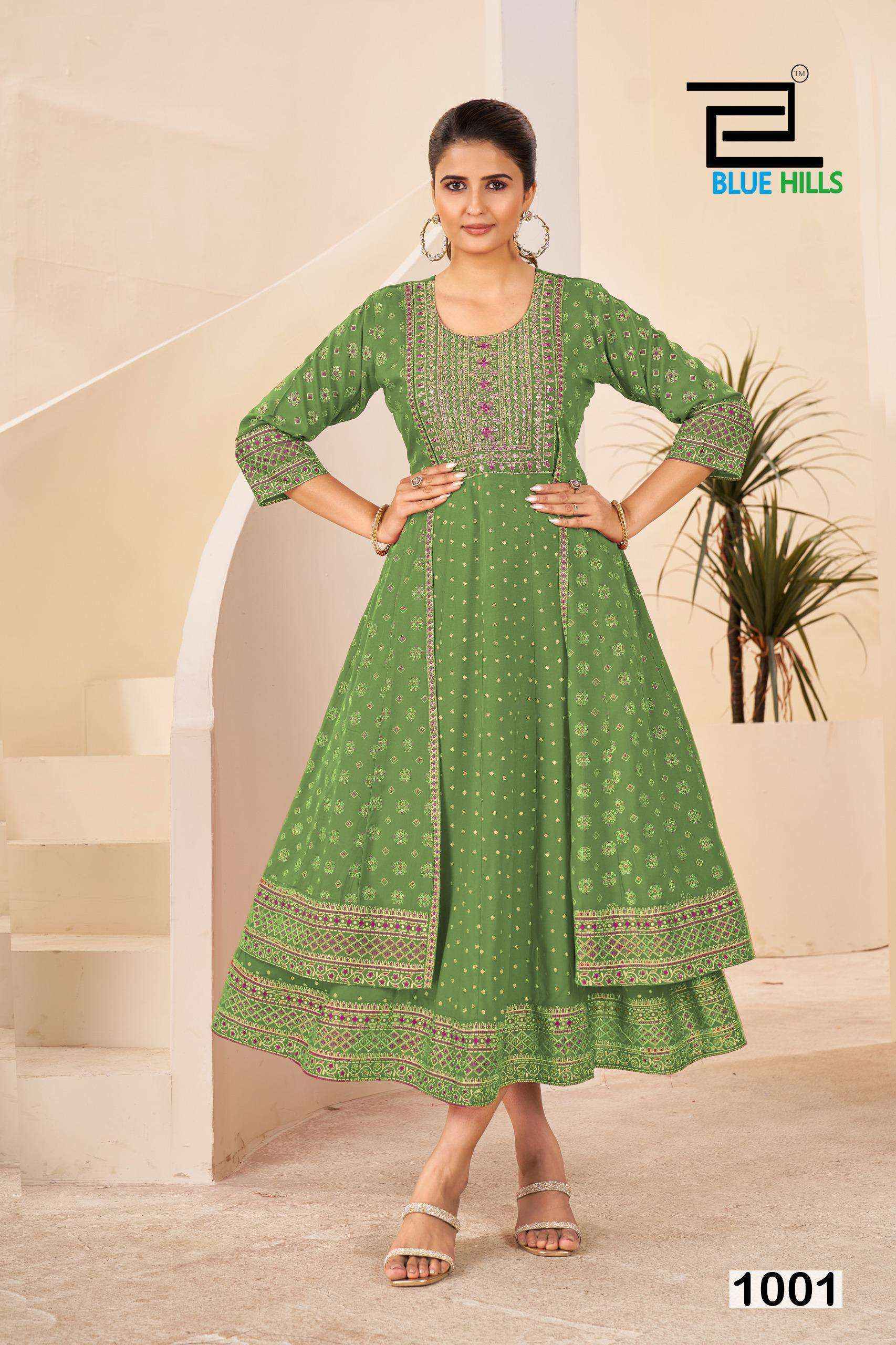 Blue Hills Diamond Rayon Gown (4 pcs Catalogue)