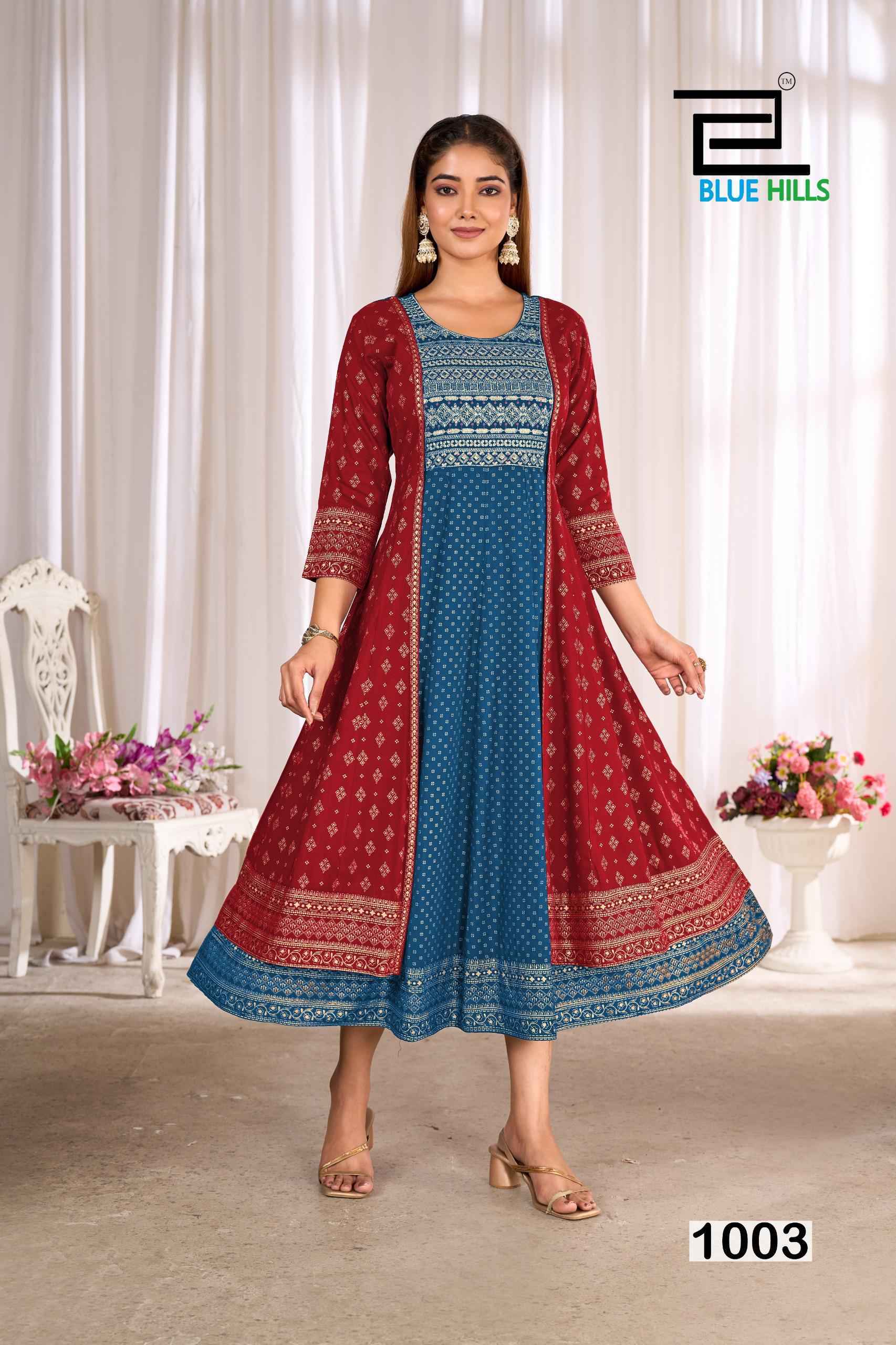 Blue Hills Trisha Anarkali Rayon Gown (4 pcs Catalogue)