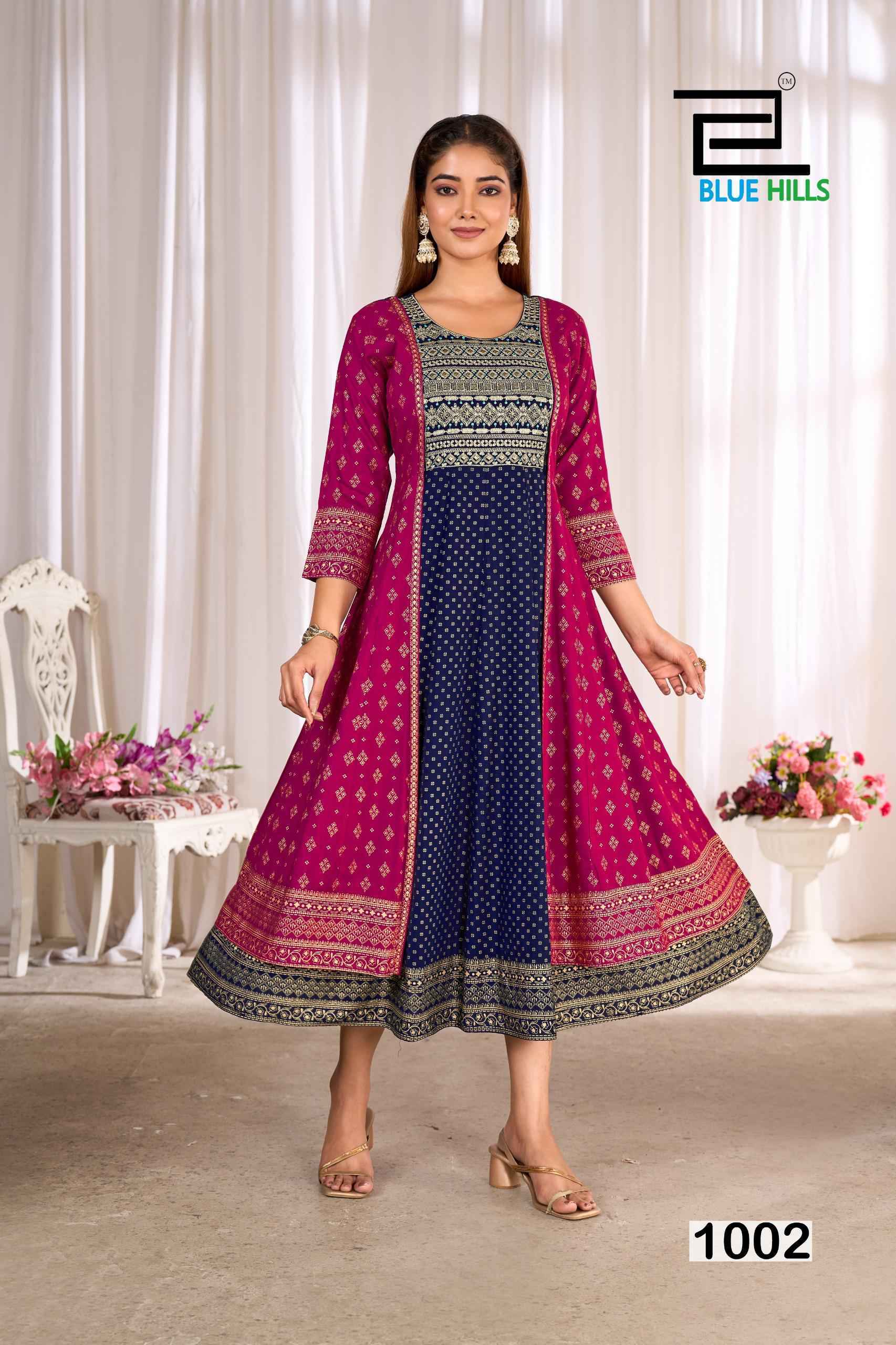 Blue Hills Trisha Anarkali Rayon Gown (4 pcs Catalogue)