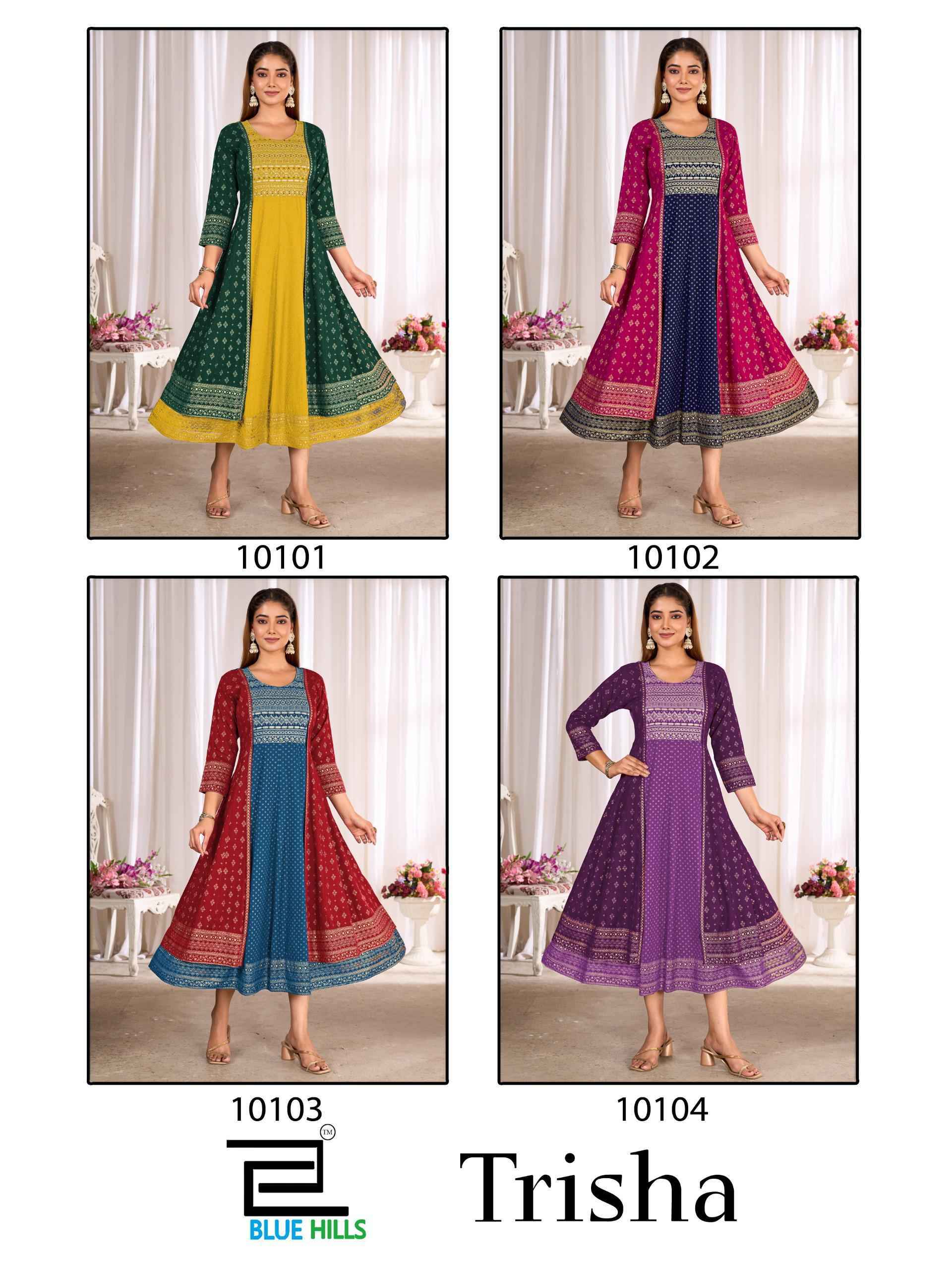 Blue Hills Trisha Anarkali Rayon Gown (4 pcs Catalogue)