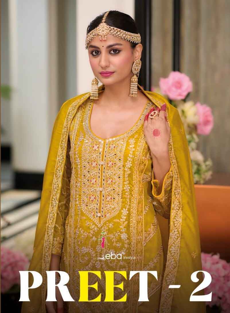 Eba Lifestyle Preet 2 Readymade Hevey Silk Dress 4 pcs Catalogue