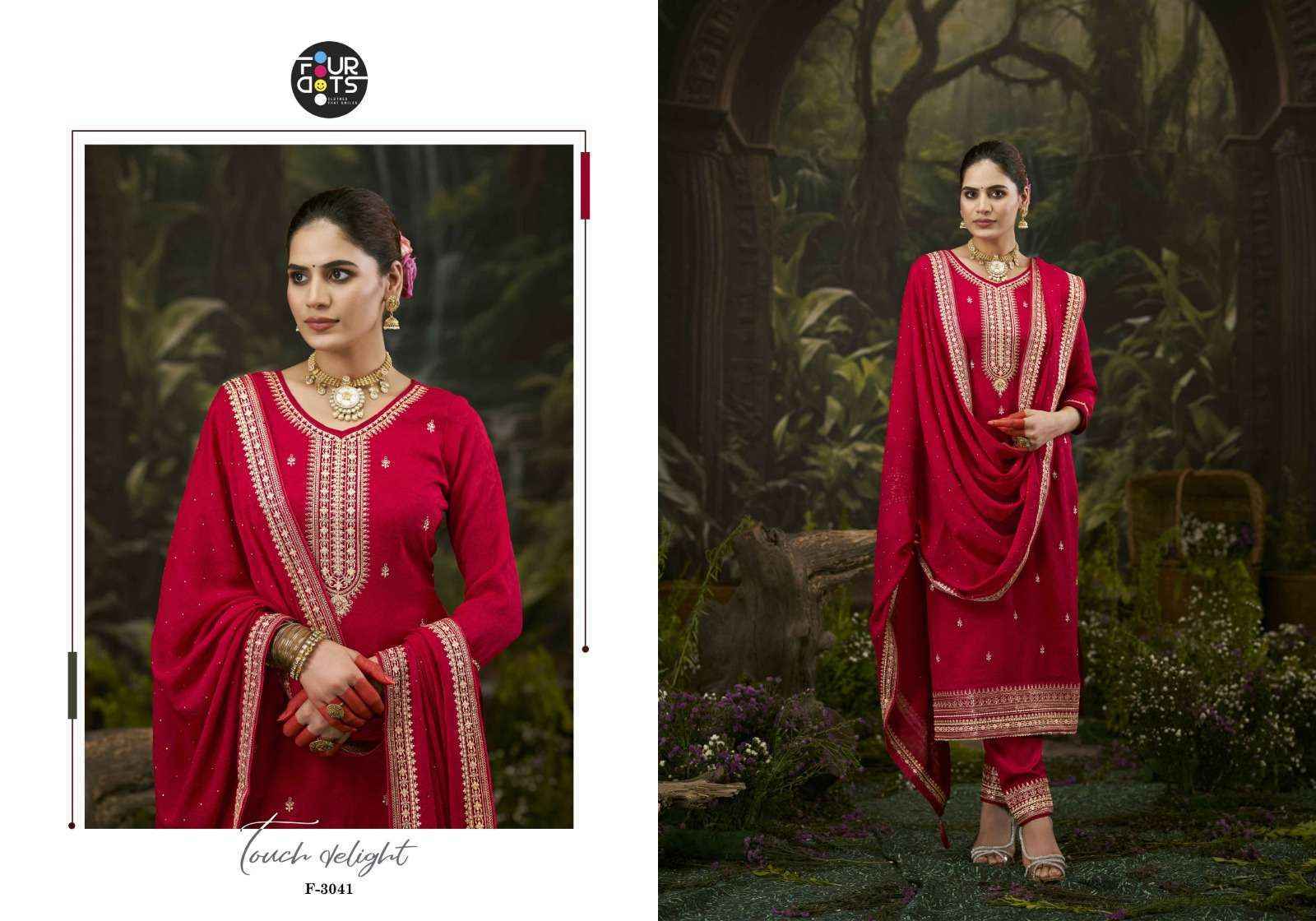 Fourdots Chinmayi Silk Dress Material 4 pcs Catalogue