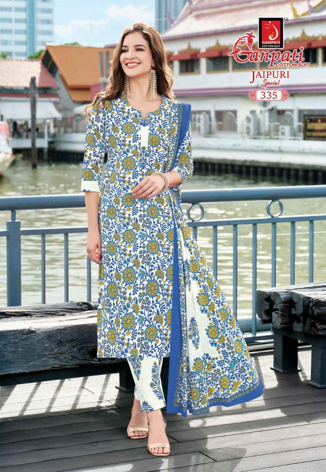 Ganpati Jaipuri Special Vol-16 Readymade Cotton Dress (15 pcs Catalogue)