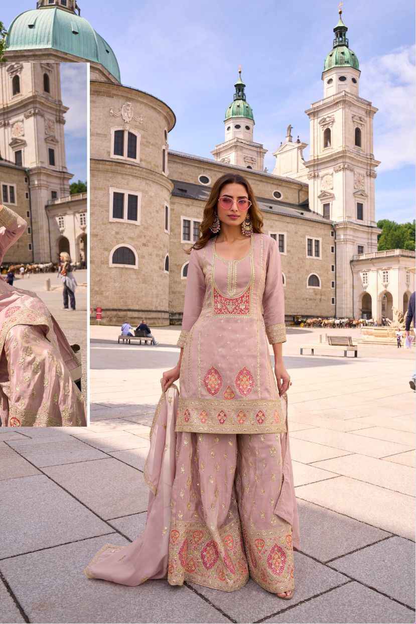 Gulkayra Designer Veronica Readymade Simar Silk Dress (4 Pcs Catalouge)