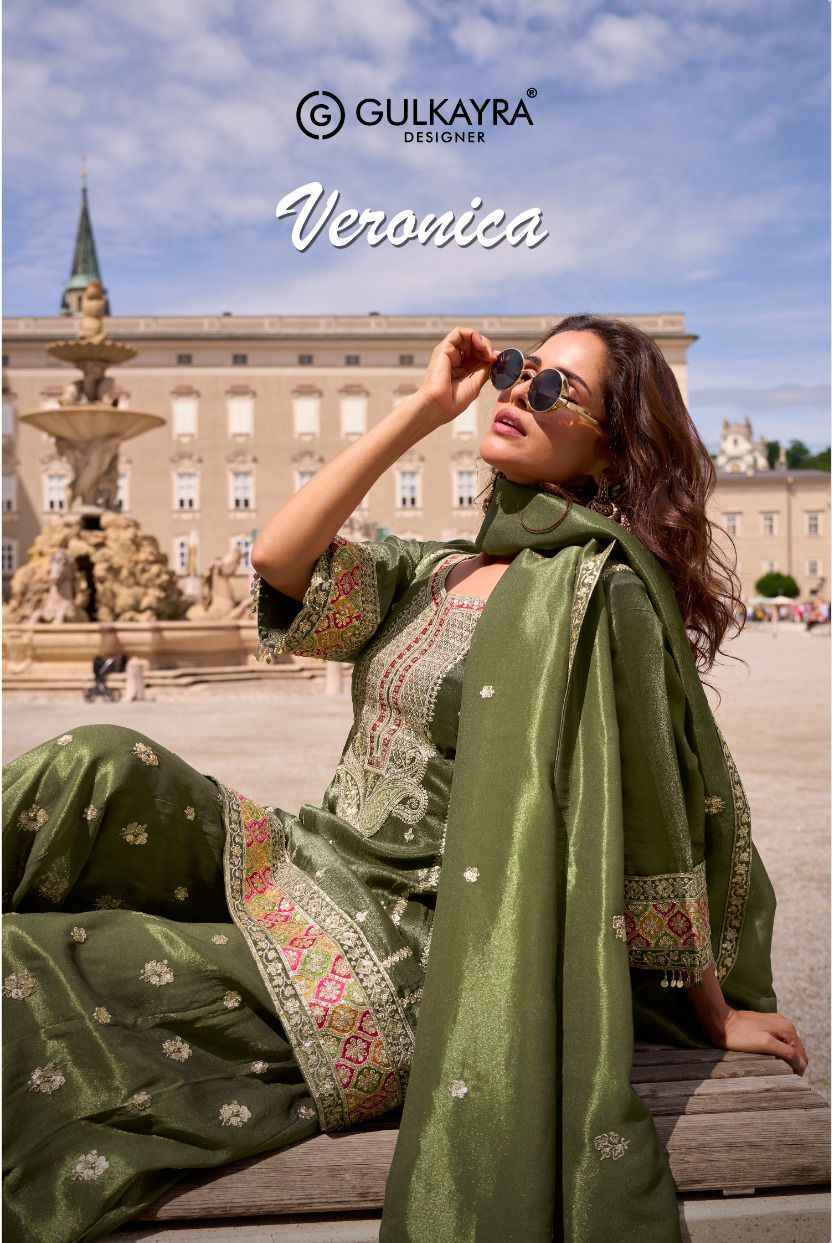Gulkayra Designer Veronica Readymade Simar Silk Dress (4 Pcs Catalouge)